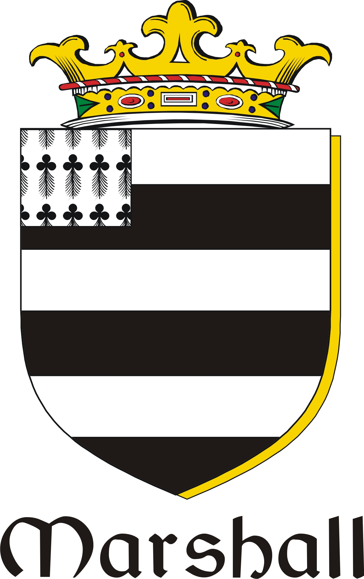 Thumbnail Marshall Family Crest / Irish Coat of Arms Image Download