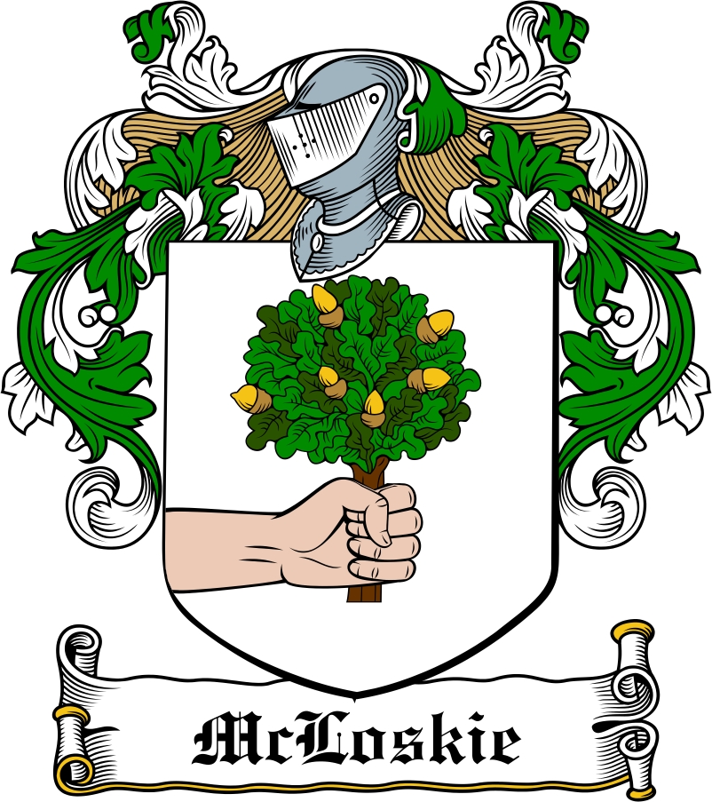 Thumbnail McLoskie Family Crest / Irish Coat of Arms Image Download