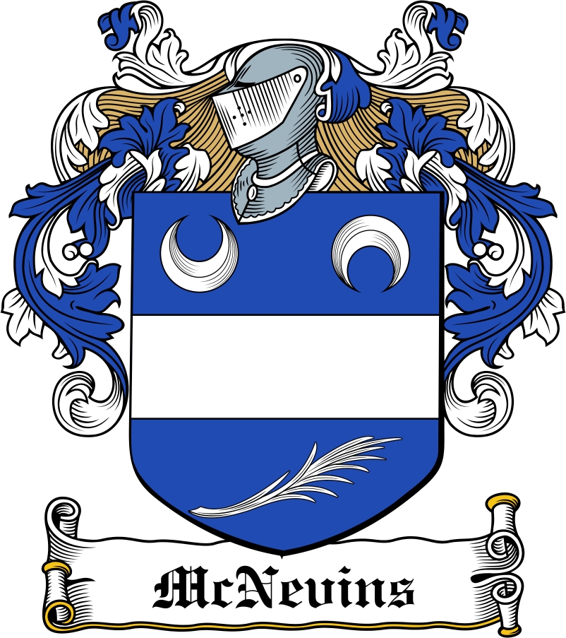Thumbnail McNevins Family Crest / Irish Coat of Arms Image Download