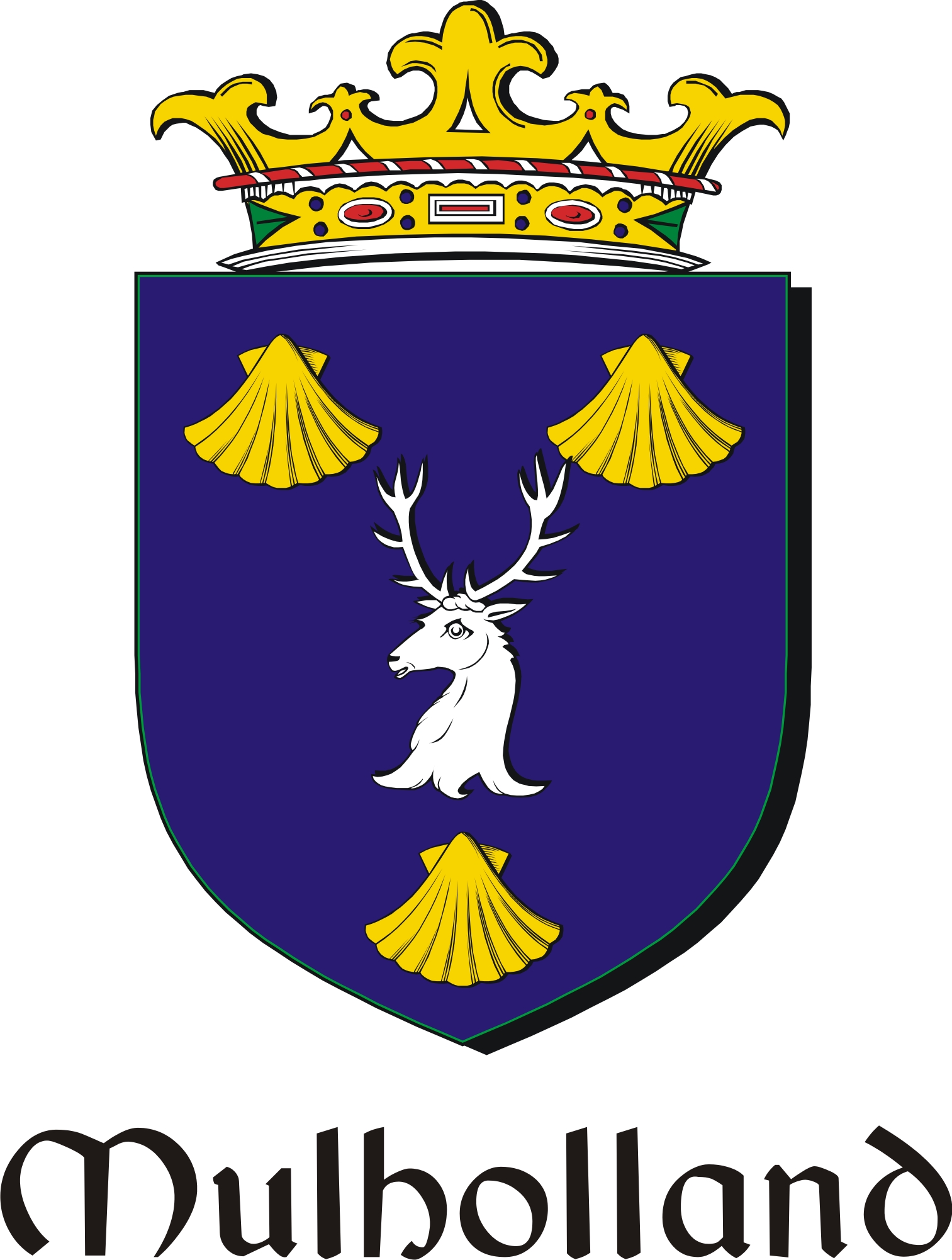 Thumbnail Mulholland Family Crest / Irish Coat of Arms Image Download