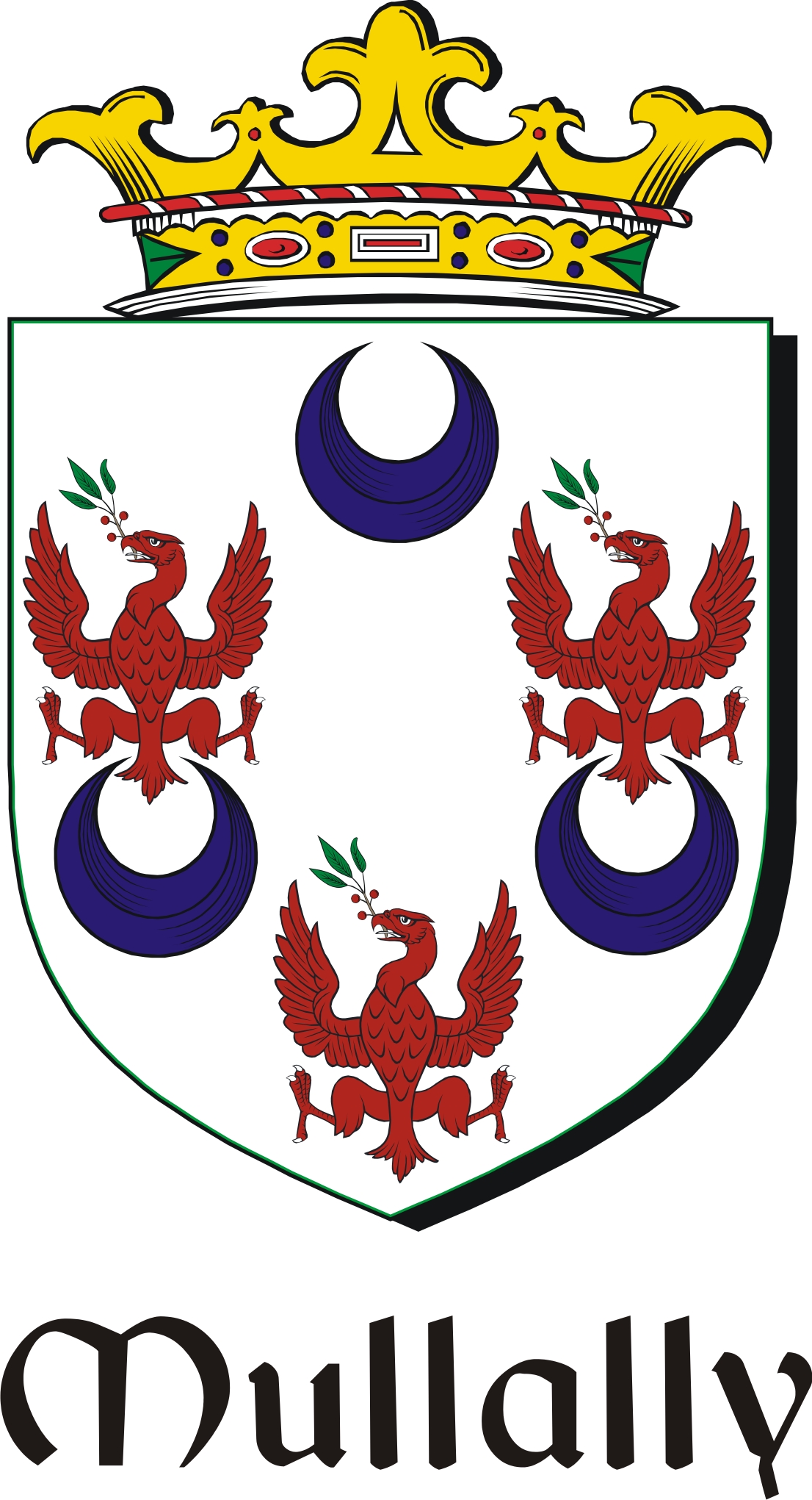 Thumbnail Mullally Family Crest / Irish Coat of Arms Image Download