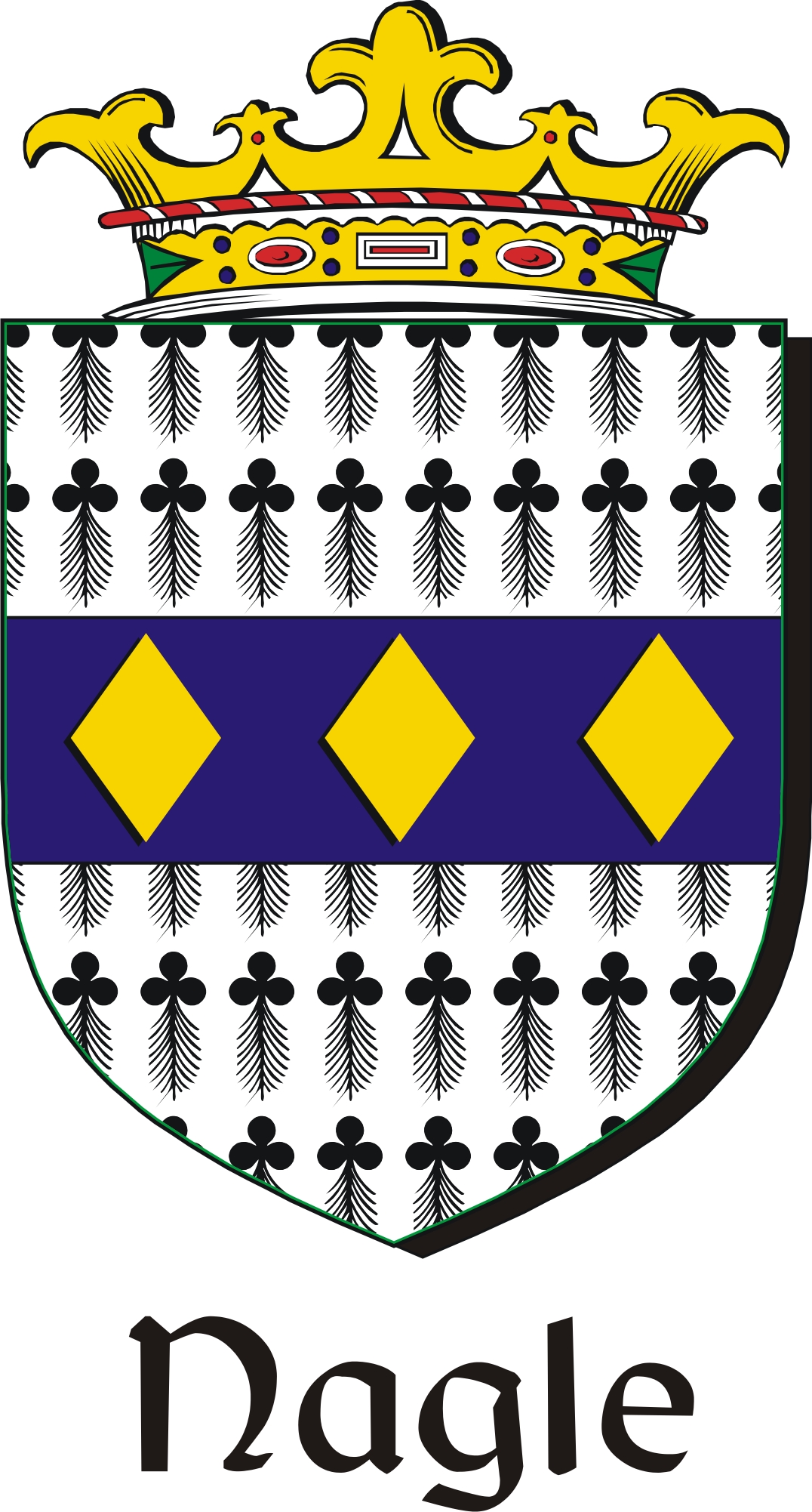 Thumbnail Nagle Family Crest / Irish Coat of Arms Image Download