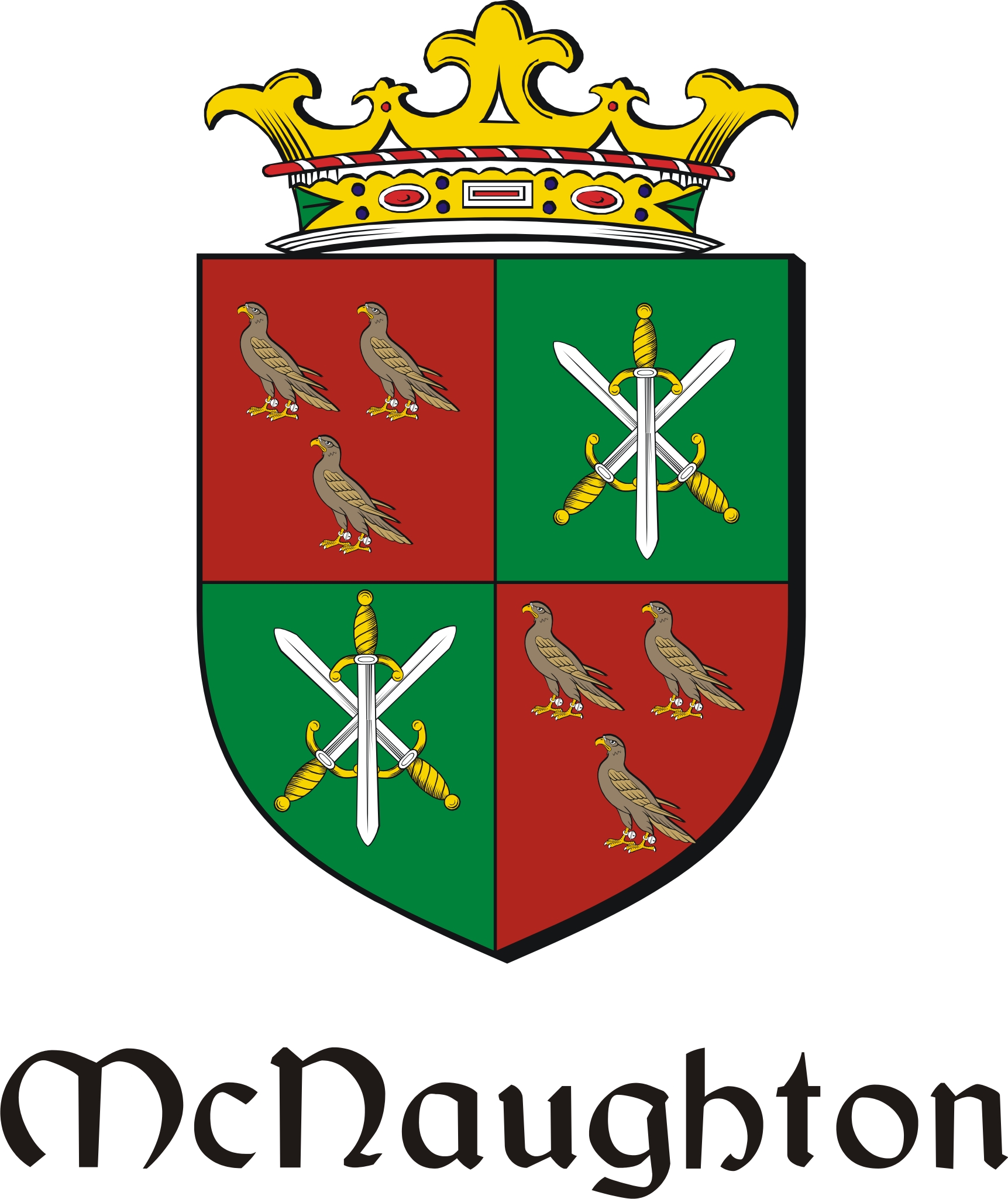 Thumbnail Naughton-Mc Family Crest / Irish Coat of Arms Image Download