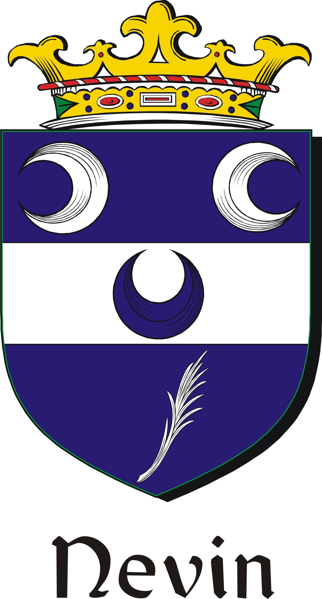 Thumbnail Nevin Family Crest / Irish Coat of Arms Image Download