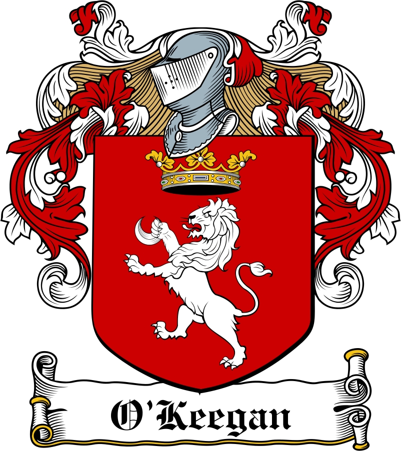 Thumbnail O&lsquo;Keegan Family Crest / Irish Coat of Arms Image Download