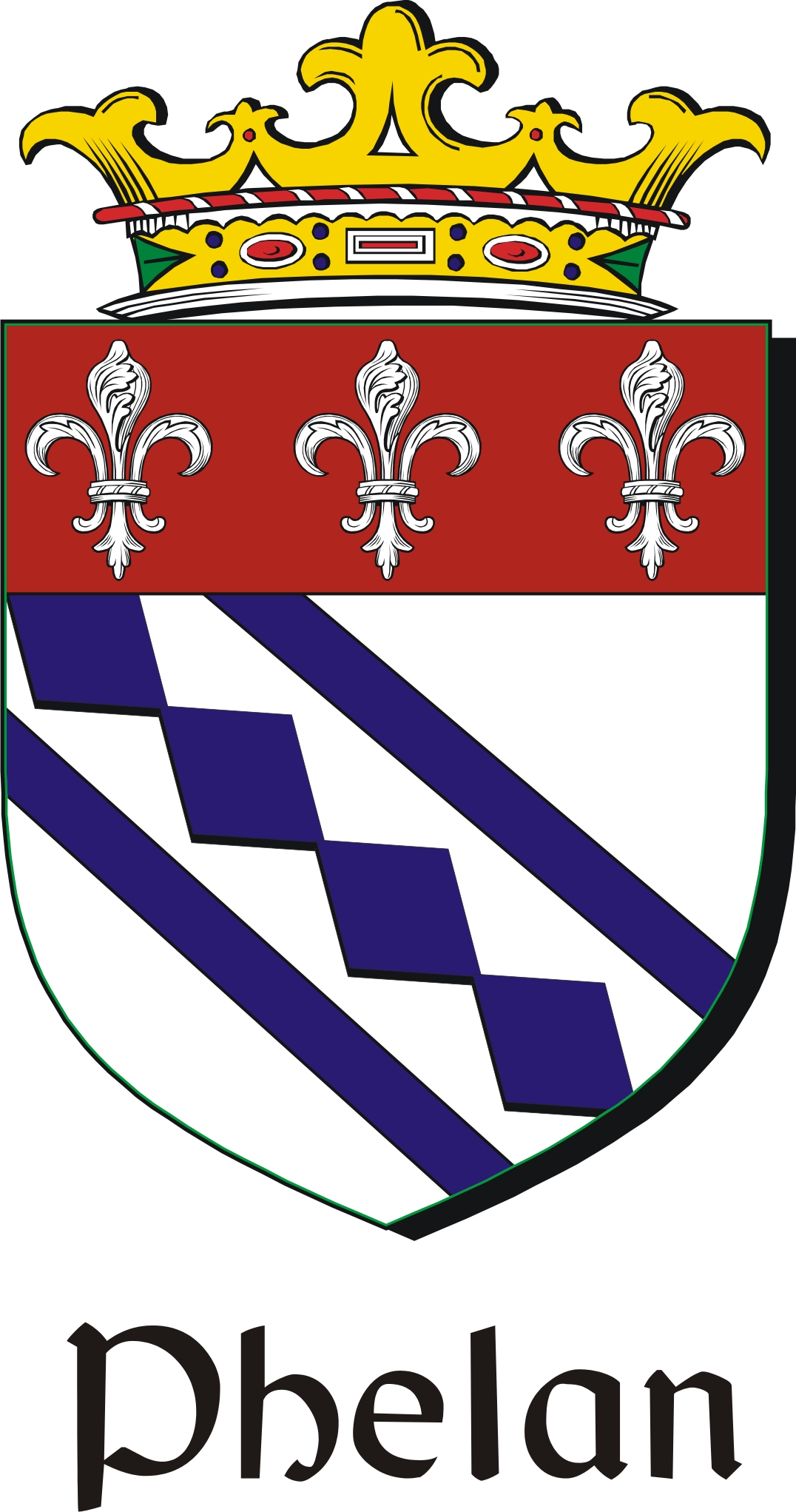 Thumbnail Phelan Family Crest / Irish Coat of Arms Image Download