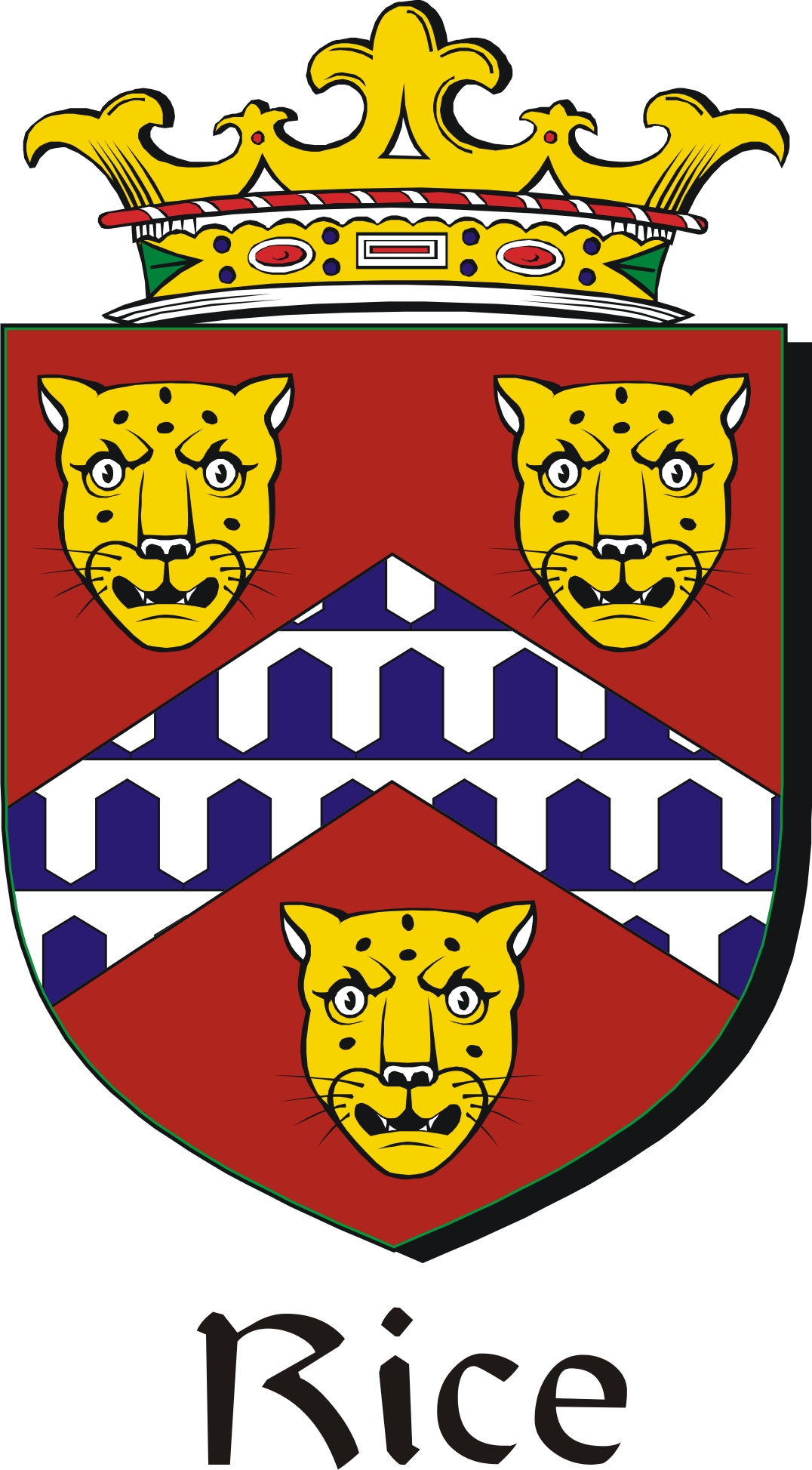 Thumbnail Rice Family Crest / Irish Coat of Arms Image Download