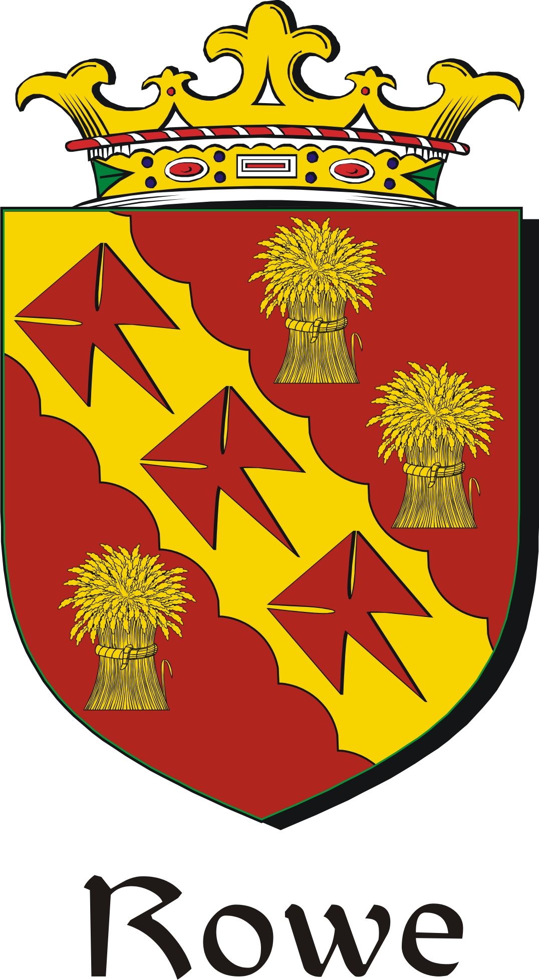 Thumbnail Rowe Family Crest / Irish Coat of Arms Image Download