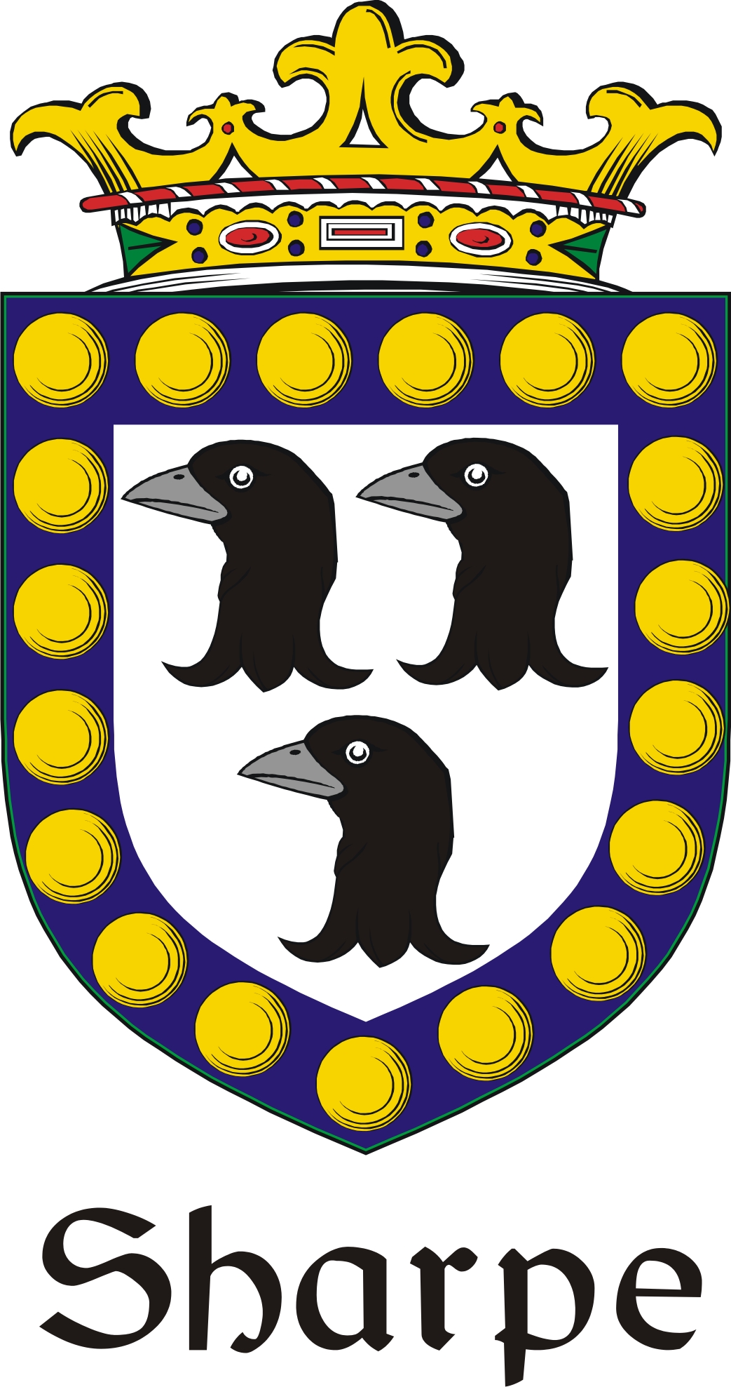 Thumbnail Sharpe Family Crest / Irish Coat of Arms Image Download