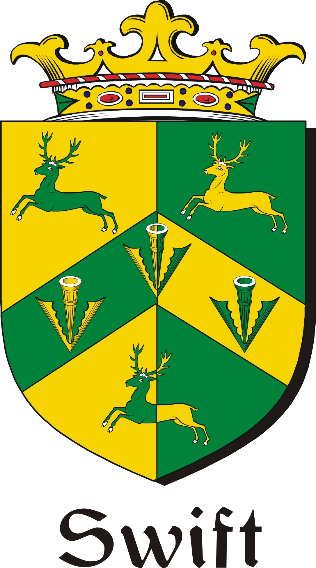 Thumbnail Swift Family Crest / Irish Coat of Arms Image Download