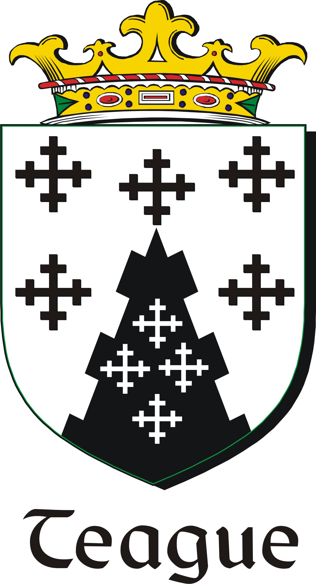 Thumbnail Teague Family Crest / Irish Coat of Arms Image Download