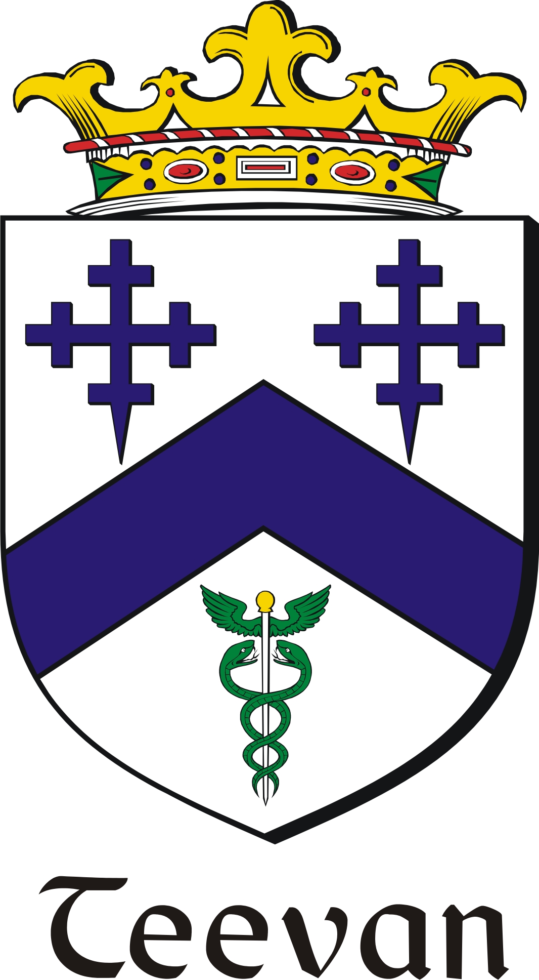 Thumbnail Teevan Family Crest / Irish Coat of Arms Image Download