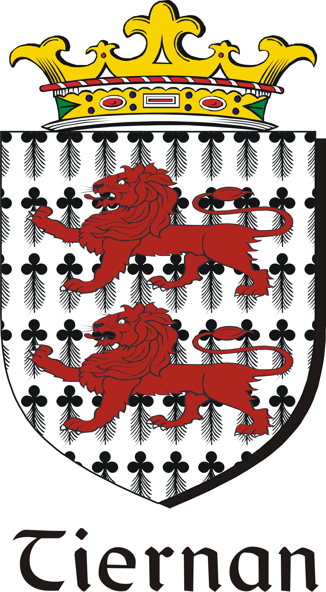 Thumbnail Tiernan Family Crest / Irish Coat of Arms Image Download