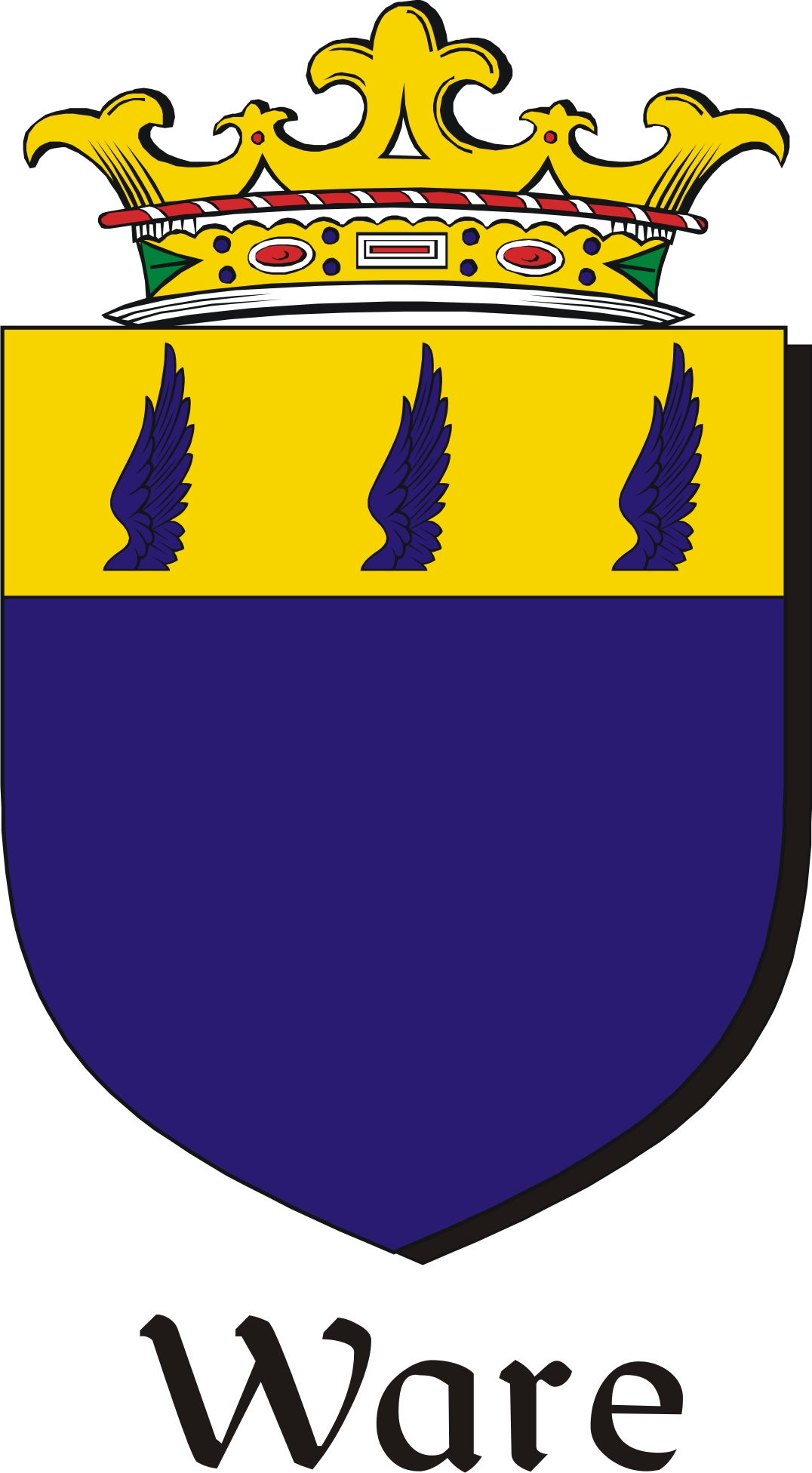 Thumbnail Ware Family Crest / Irish Coat of Arms Image Download