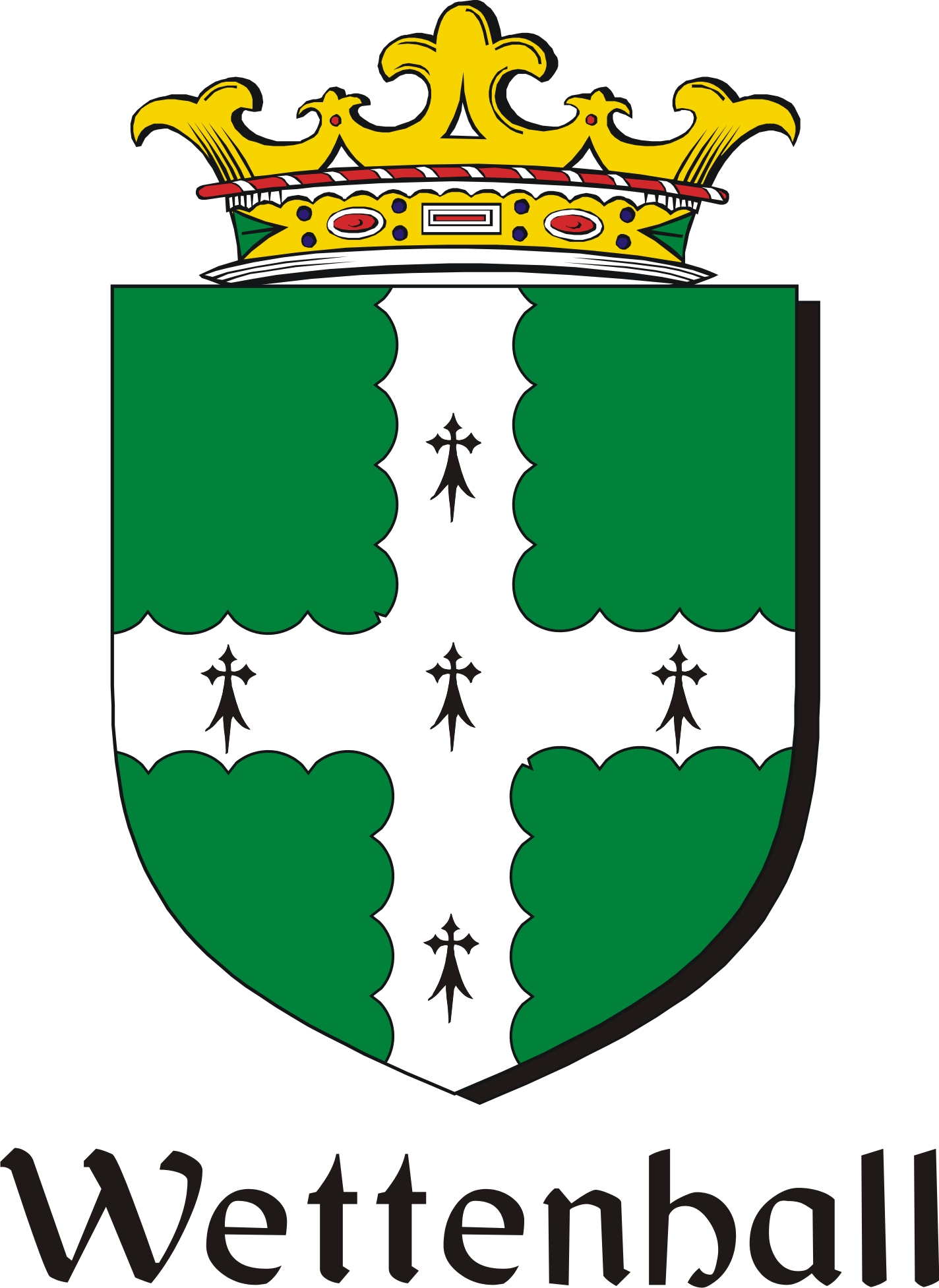 Thumbnail Wettenhall Family Crest / Irish Coat of Arms Image Download