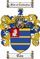 Thumbnail Cox Family Crest Cox Coat of Arms Digital Download