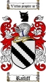 Thumbnail Ratliff Family Crest  Ratliff Coat of Arms Digital Download