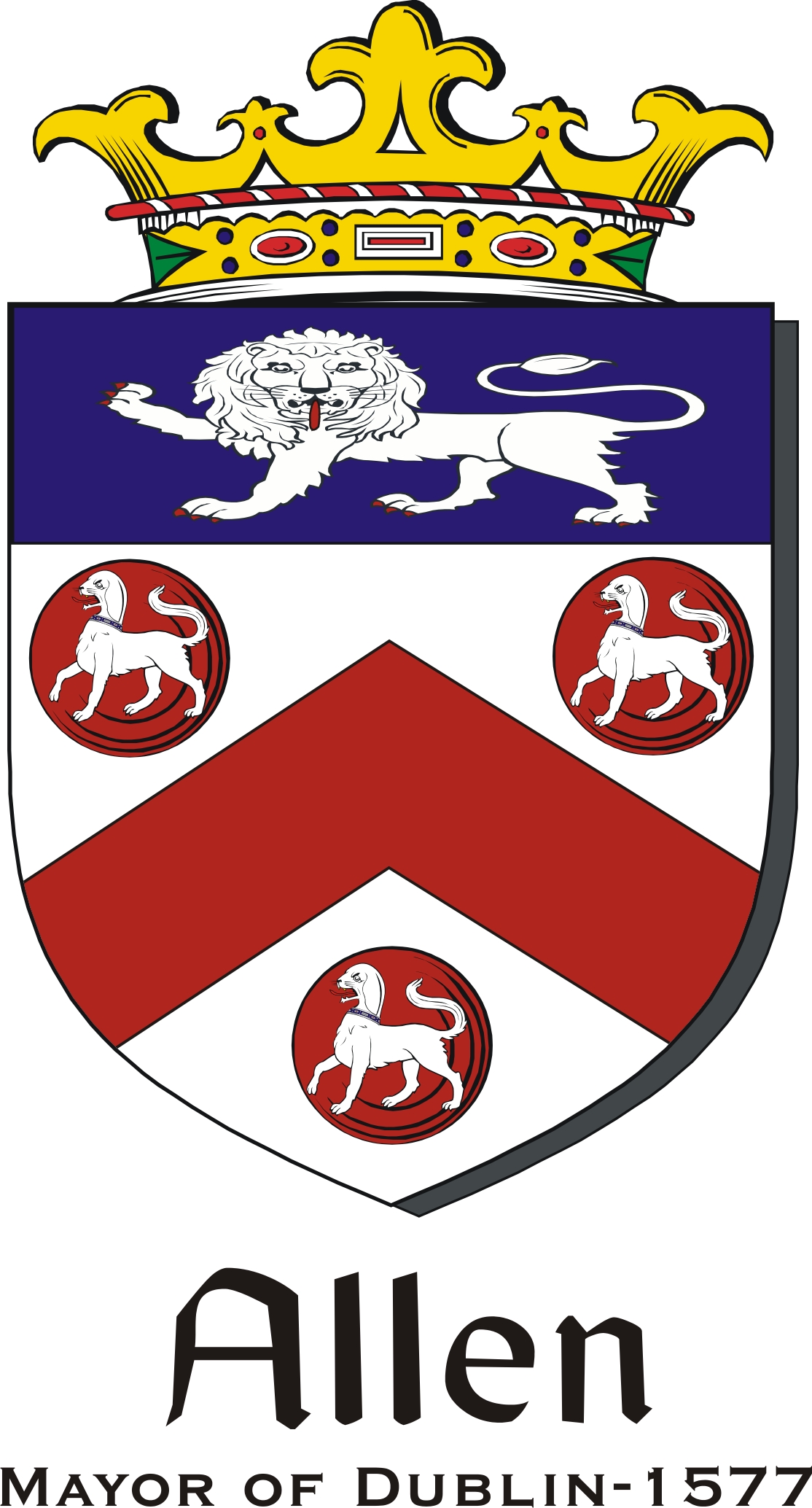 Product picture Allen-1577 Family Crest / Irish Coat of Arms Image Download