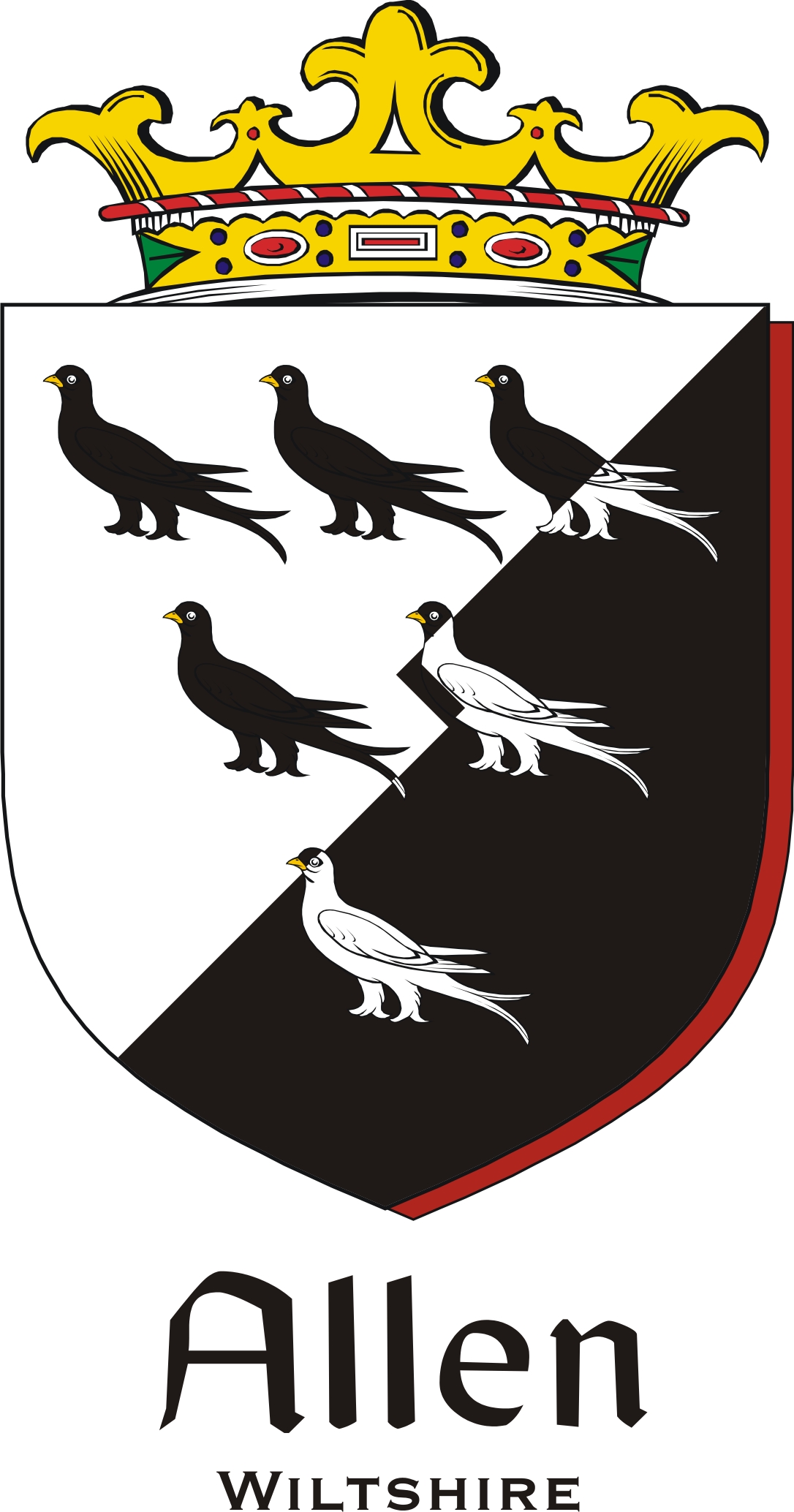 Product picture Allen-Wiltshire Family Crest / Irish Coat of Arms Image Download