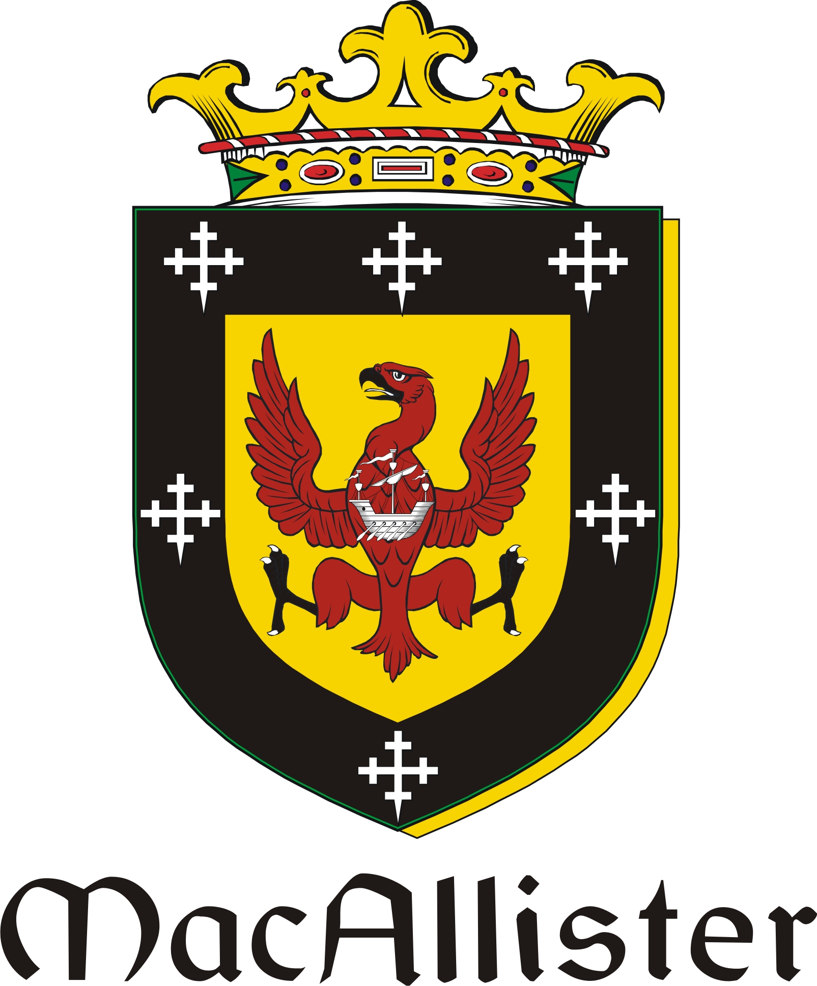 Product picture Allister-Mac Family Crest / Irish Coat of Arms Image Download