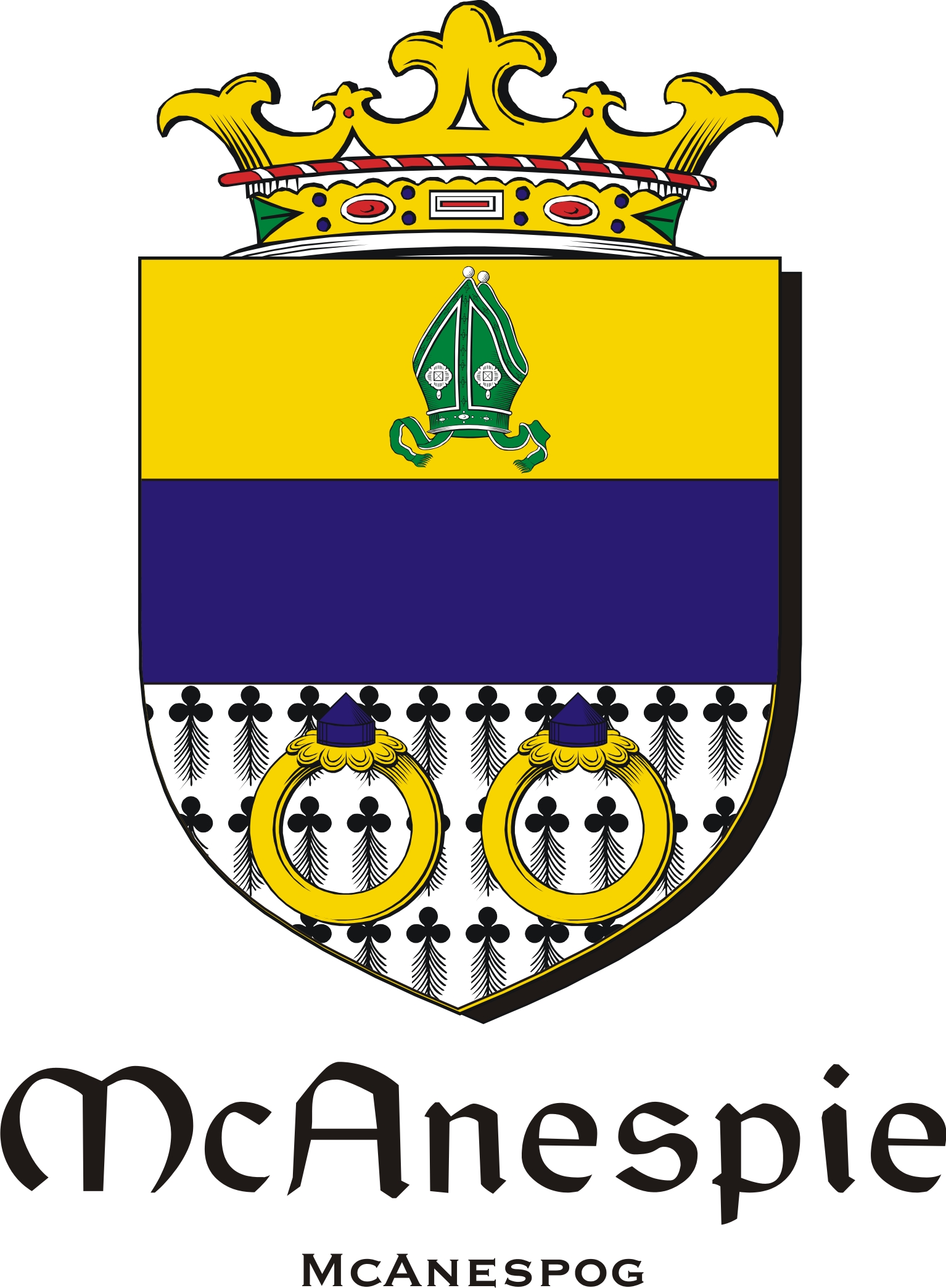 Product picture Anespie-Mc Family Crest / Irish Coat of Arms Image Download