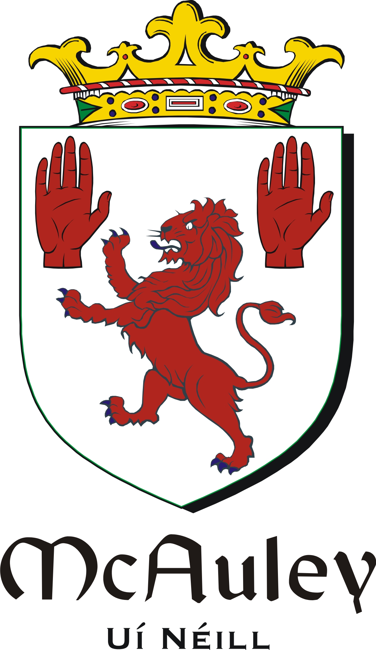 Product picture Auley-Mc-UN Family Crest / Irish Coat of Arms Image Download