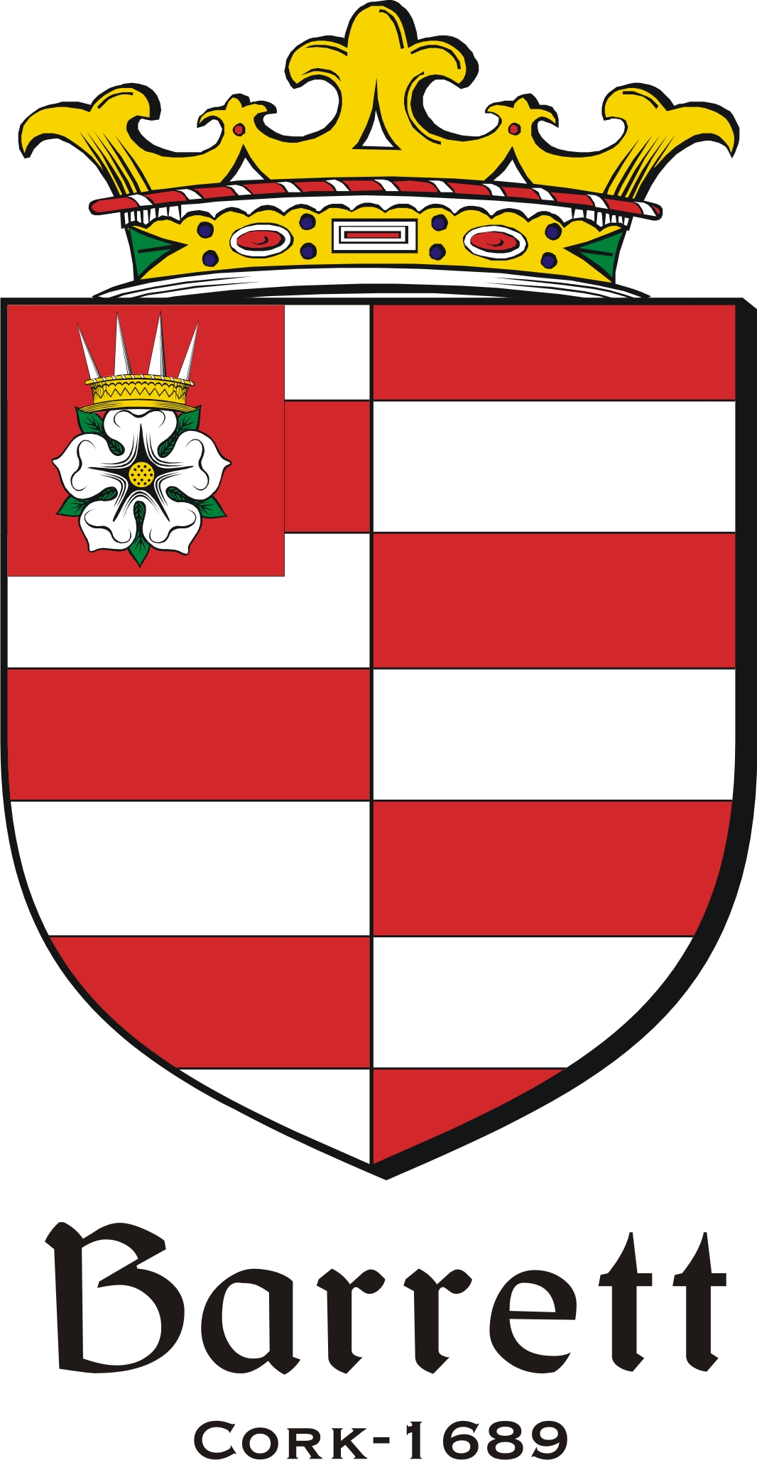 Product picture Barrett-1689 Family Crest / Irish Coat of Arms Image Download