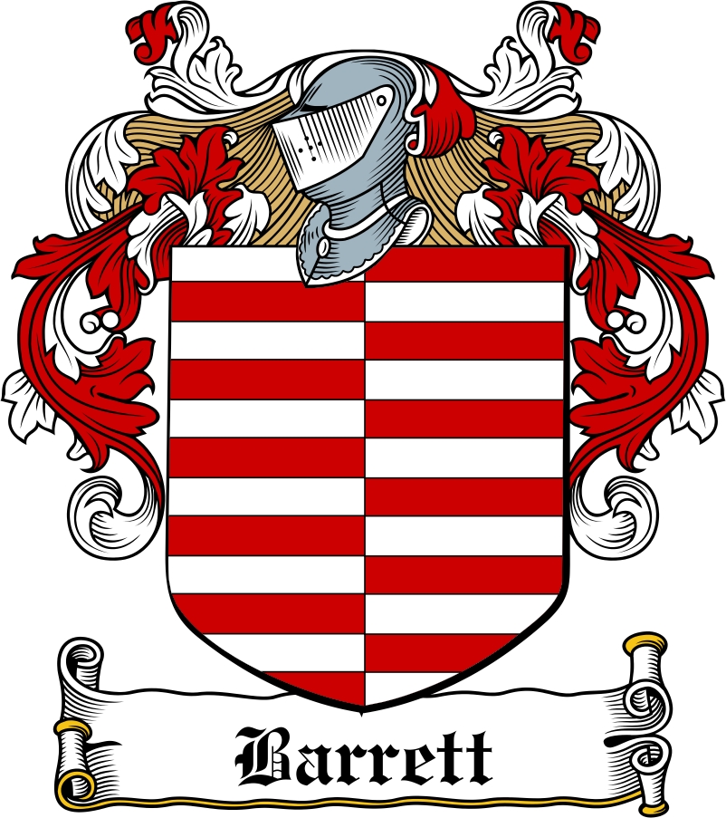 Product picture Barrett Family Crest / Irish Coat of Arms Image Download