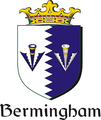Product picture Bermingham Family Crest / Irish Coat of Arms Image Download