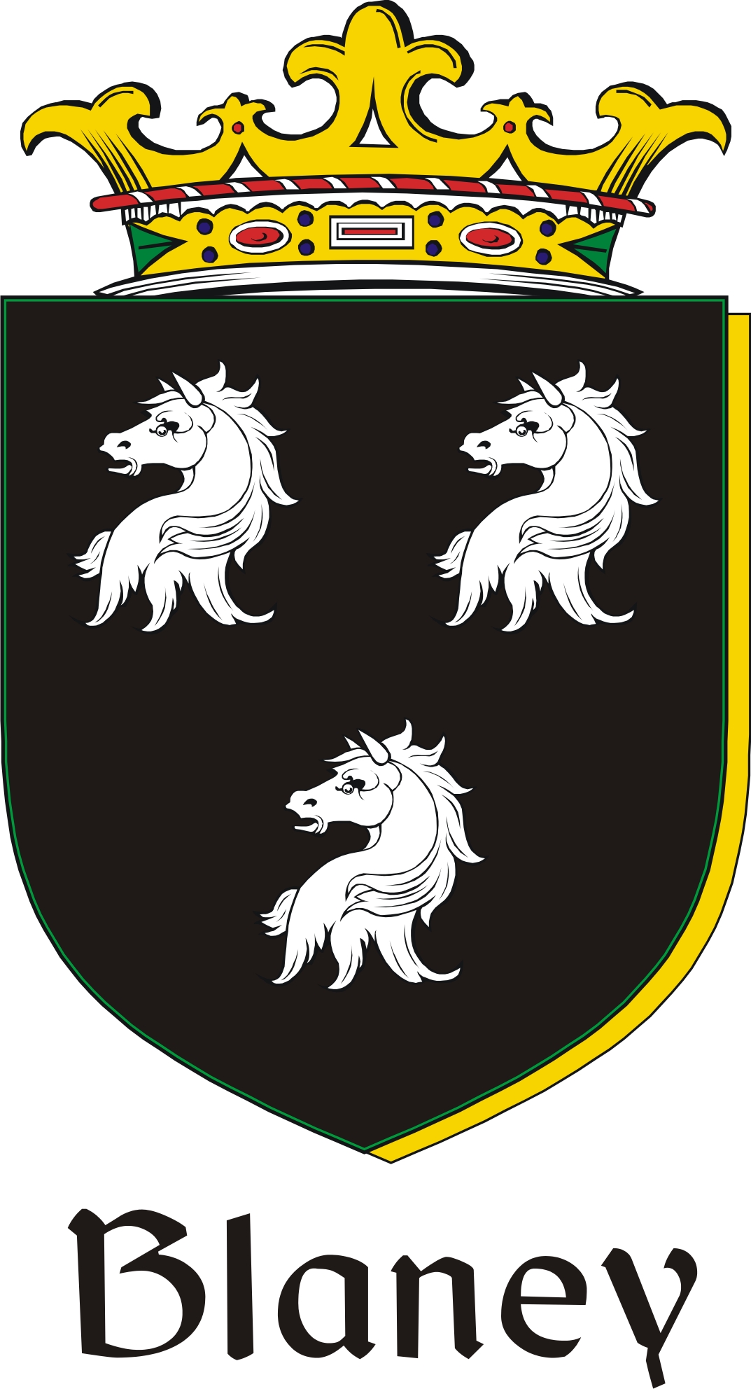 Product picture Blaney Family Crest / Irish Coat of Arms Image Download