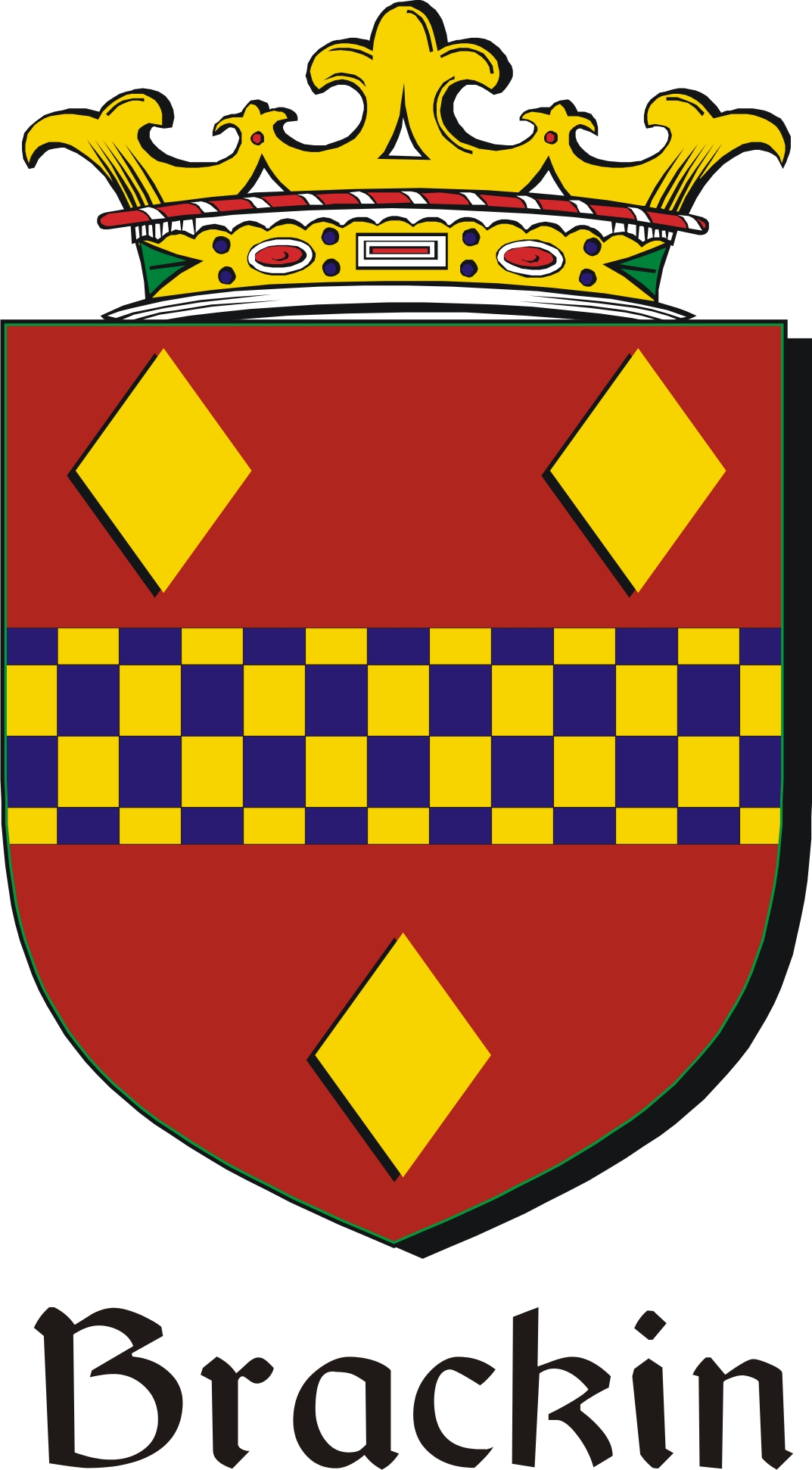 Product picture Brackin Family Crest / Irish Coat of Arms Image Download