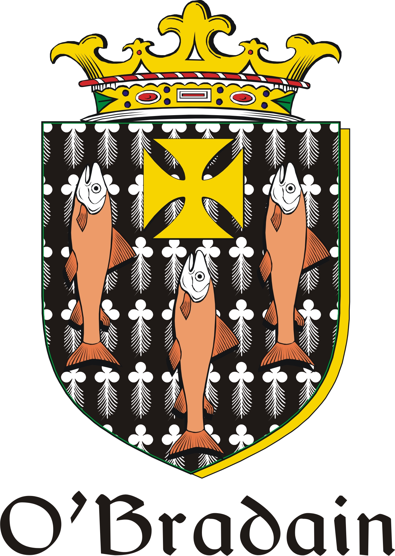 Product picture Bradain-O Family Crest / Irish Coat of Arms Image Download