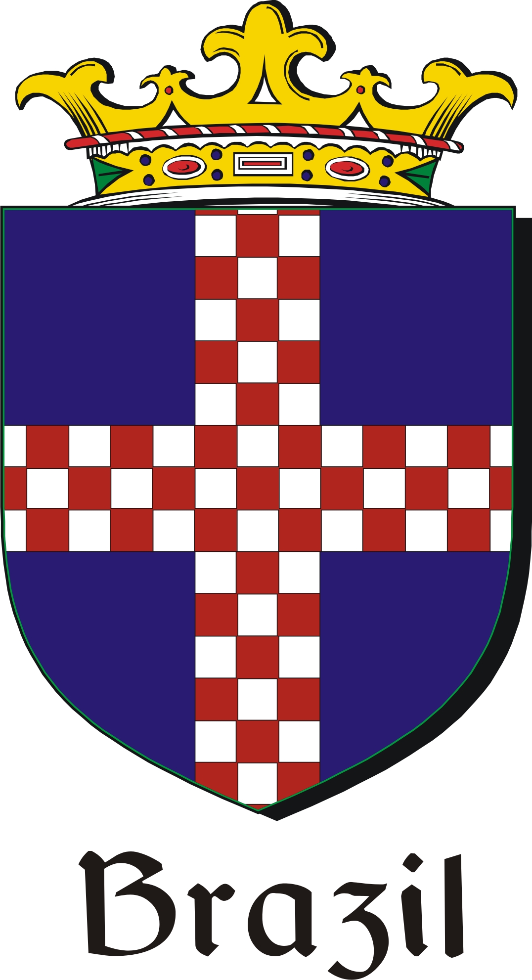 Product picture Brazil Family Crest / Irish Coat of Arms Image Download