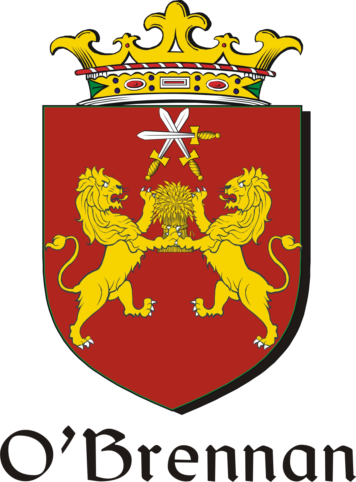 Product picture Brennan-O Family Crest / Irish Coat of Arms Image Download