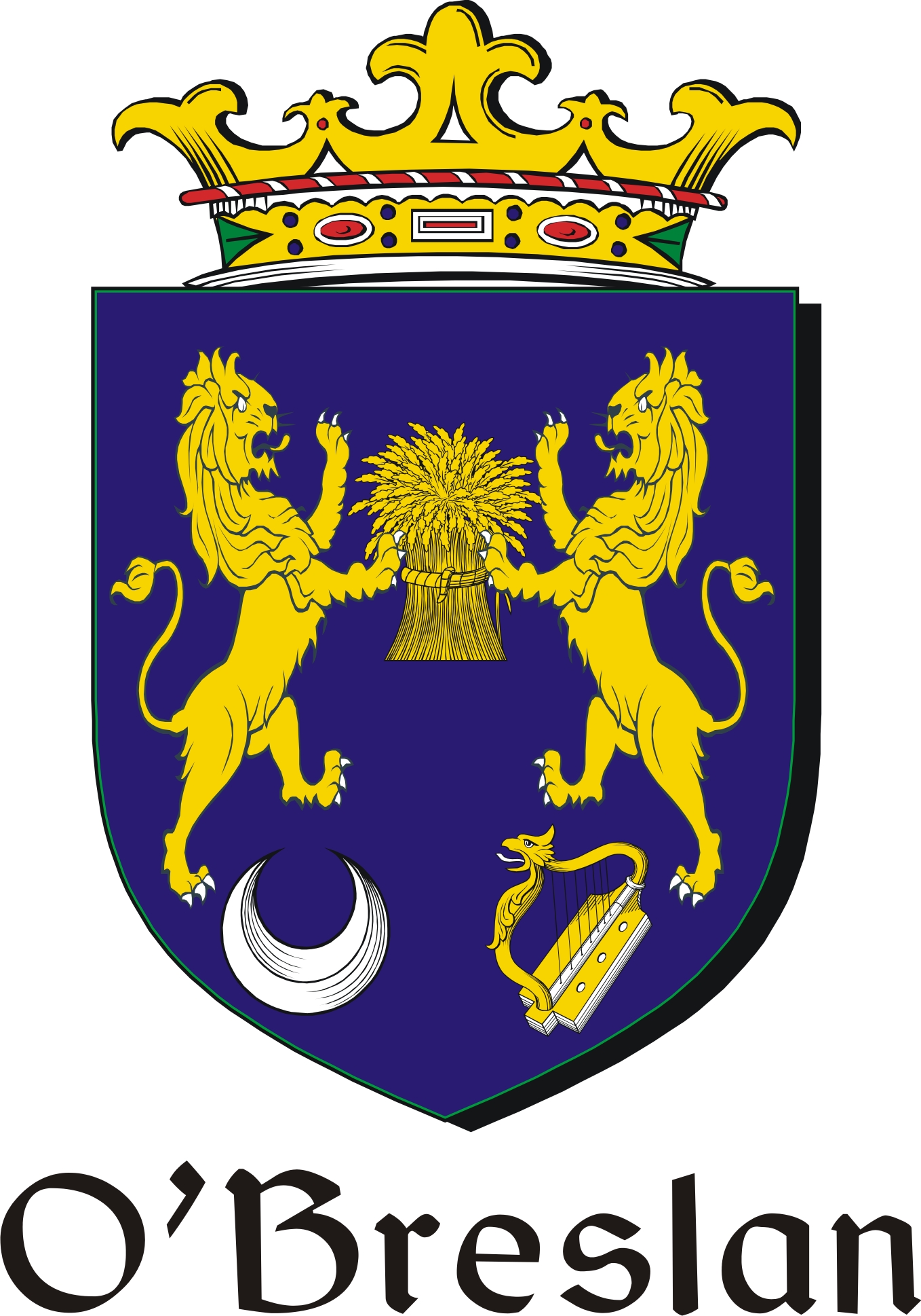 Product picture Breslan-O Family Crest / Irish Coat of Arms Image Download