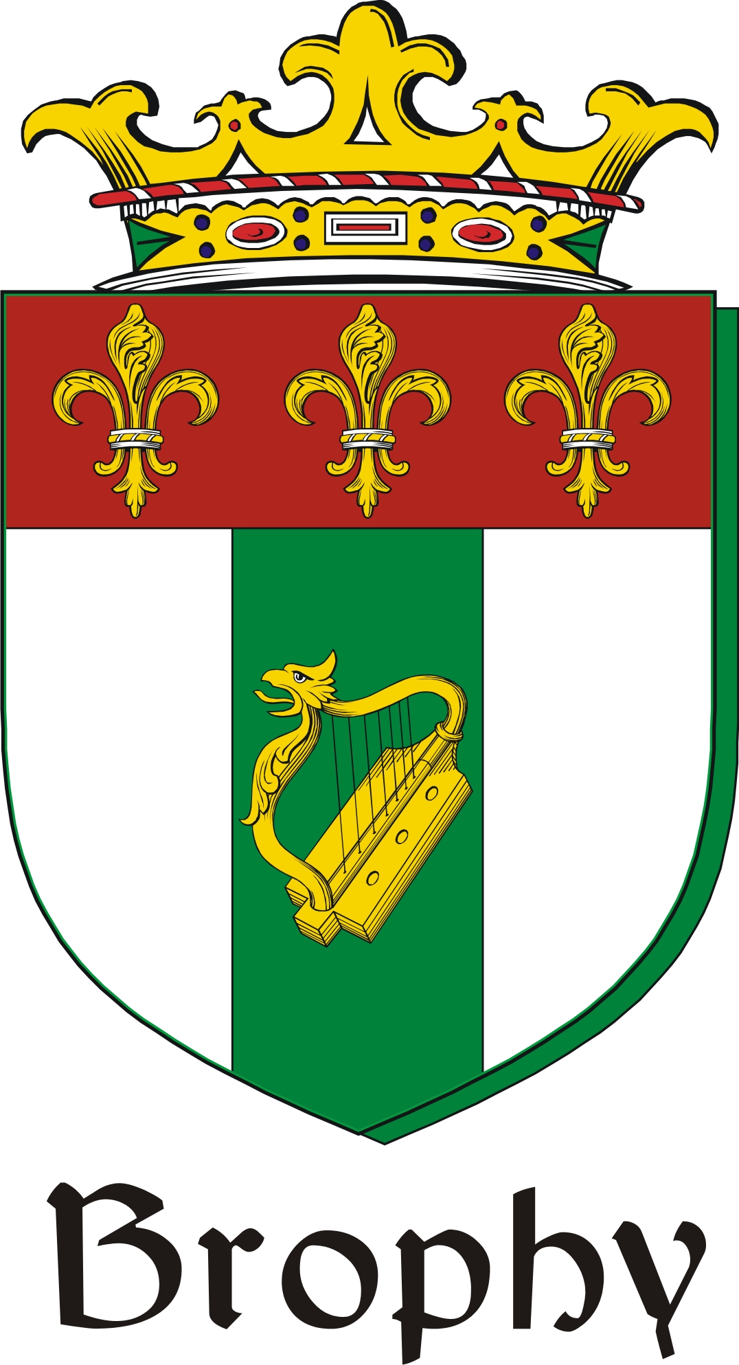 Product picture Brophy Family Crest / Irish Coat of Arms Image Download