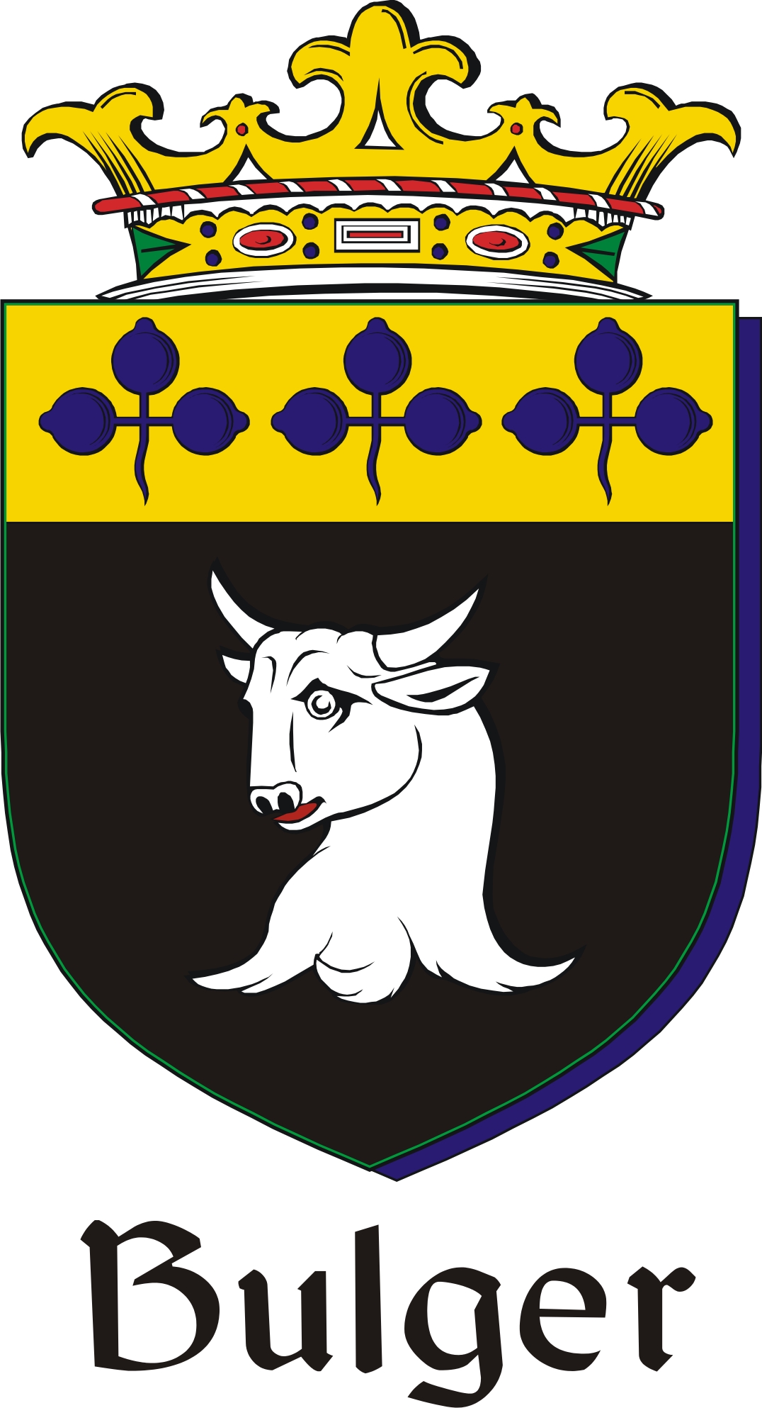 Product picture Bulger Family Crest / Irish Coat of Arms Image Download
