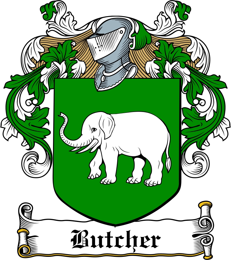 Product picture Butcher Family Crest / Irish Coat of Arms Image Download