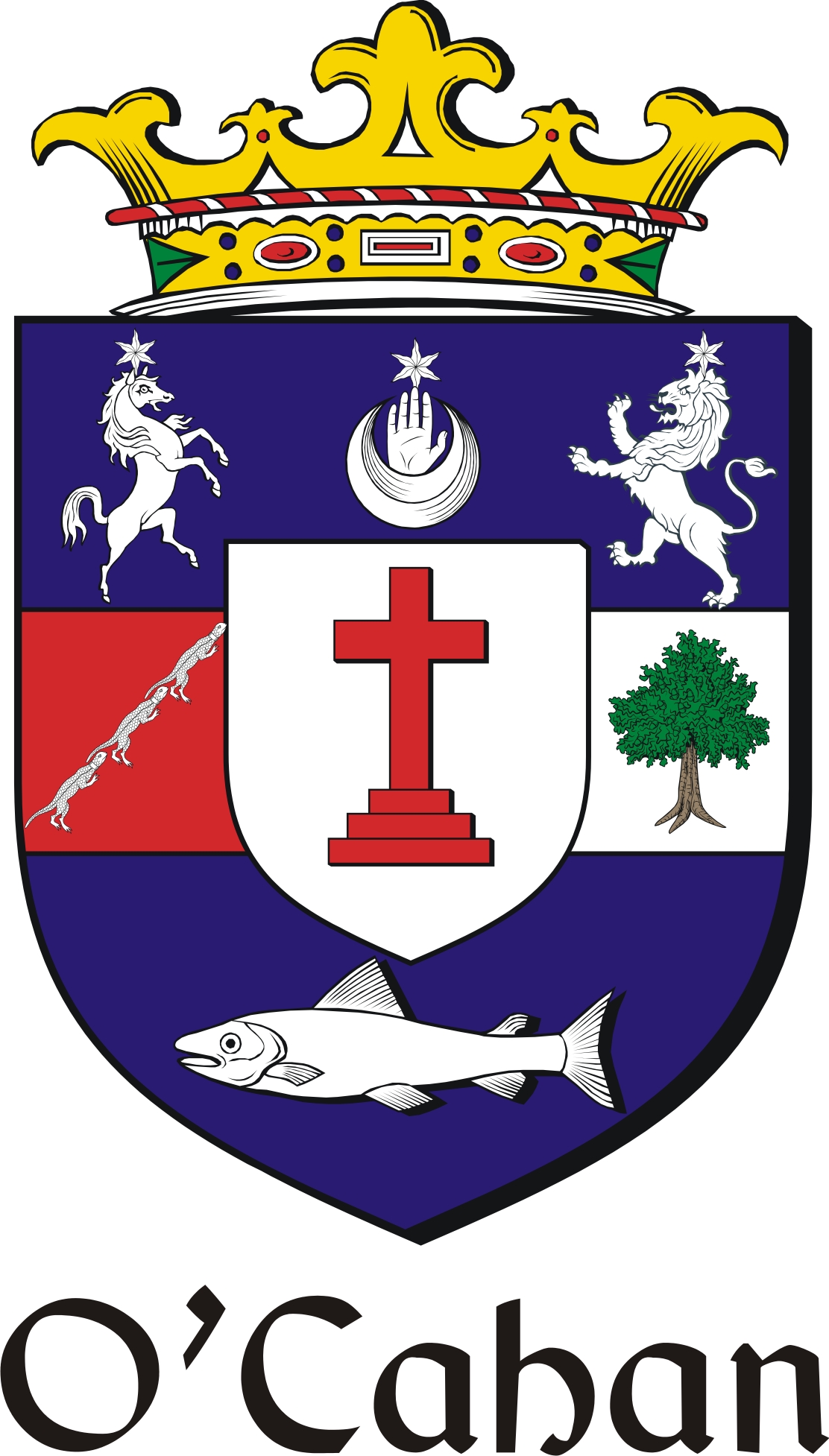 Product picture Cahan-O Family Crest / Irish Coat of Arms Image Download