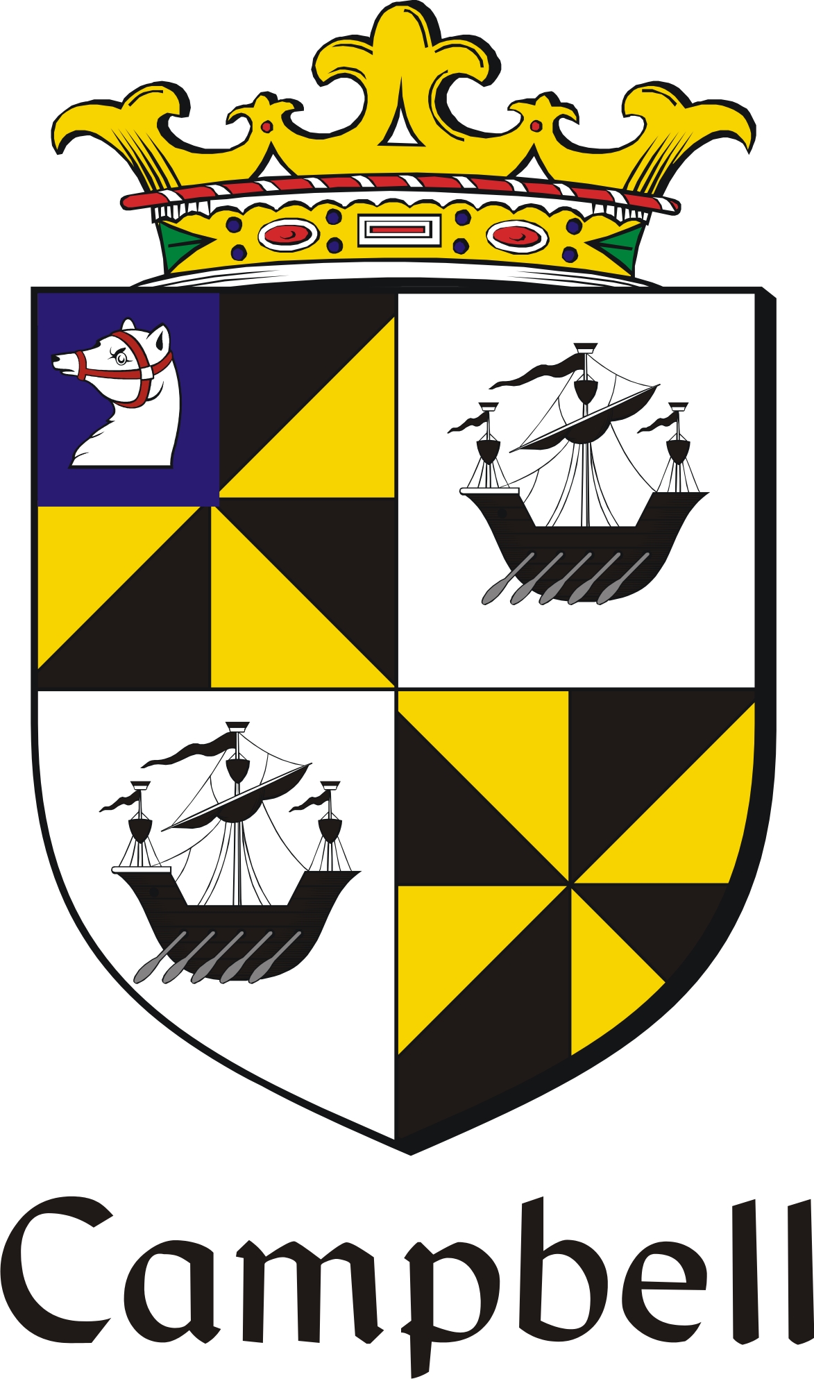 Product picture Campbell Family Crest / Irish Coat of Arms Image Download