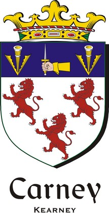 Product picture Carney Family Crest / Irish Coat of Arms Image Download