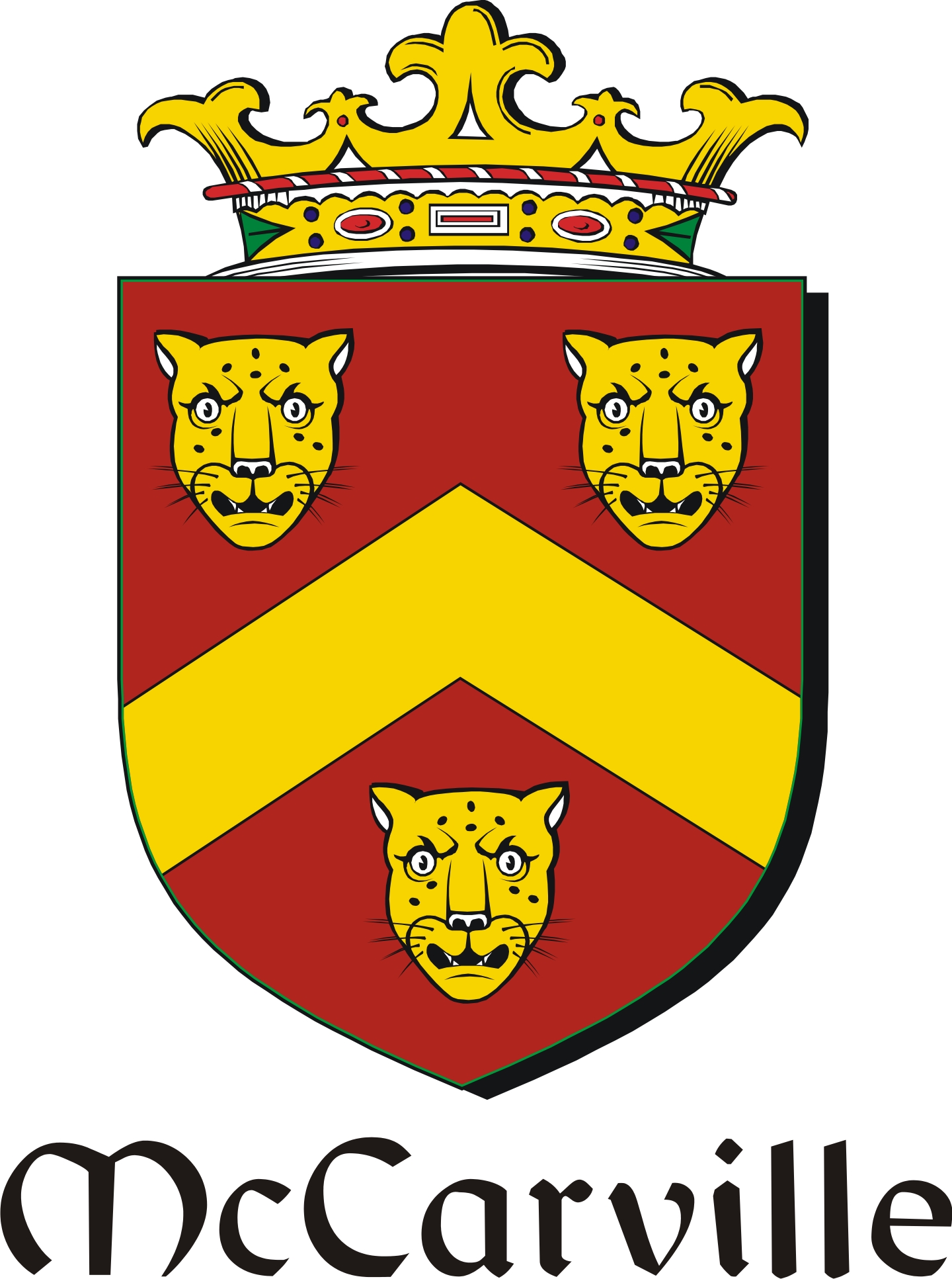 Product picture Carville-Mc Family Crest / Irish Coat of Arms Image Download