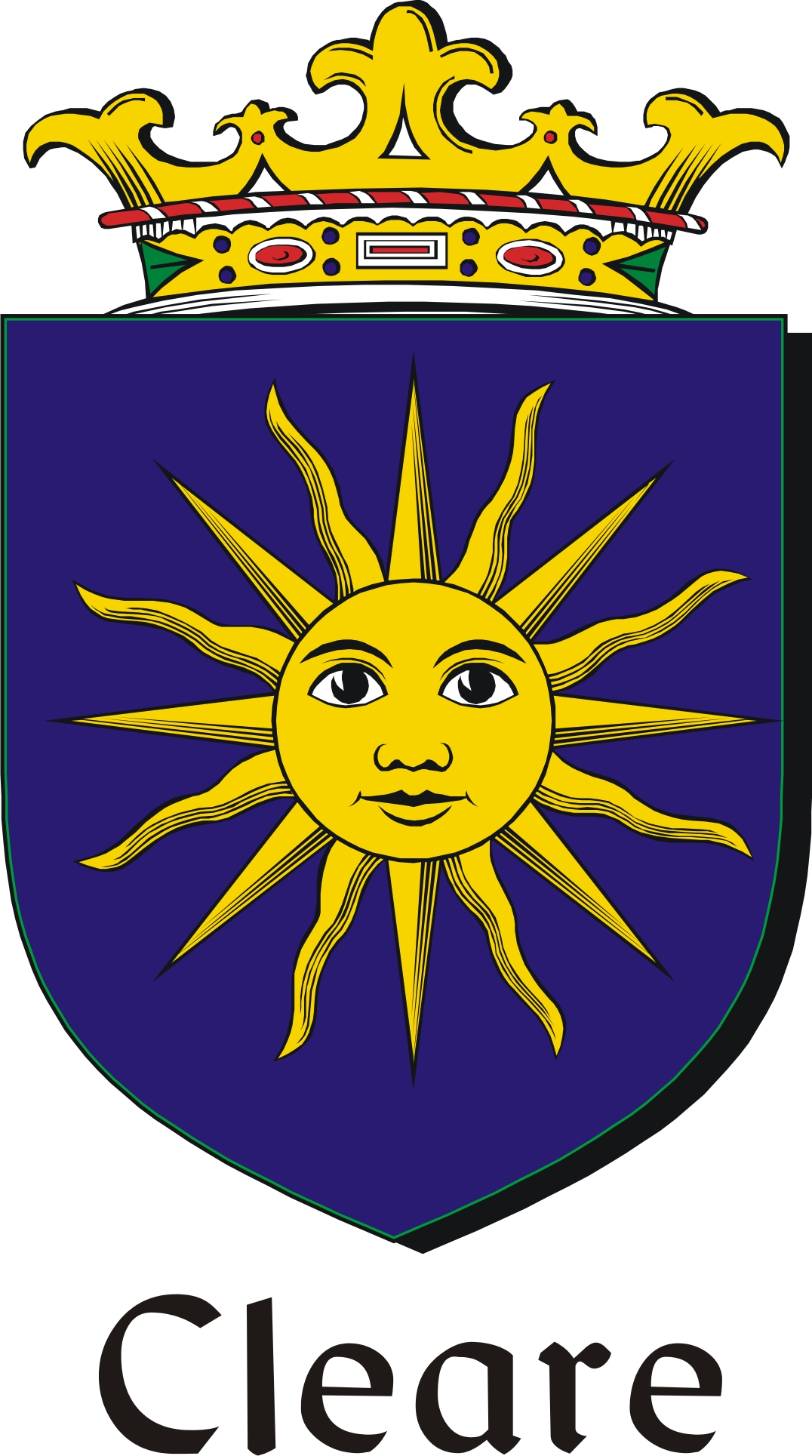 Product picture Cleare Family Crest / Irish Coat of Arms Image Download