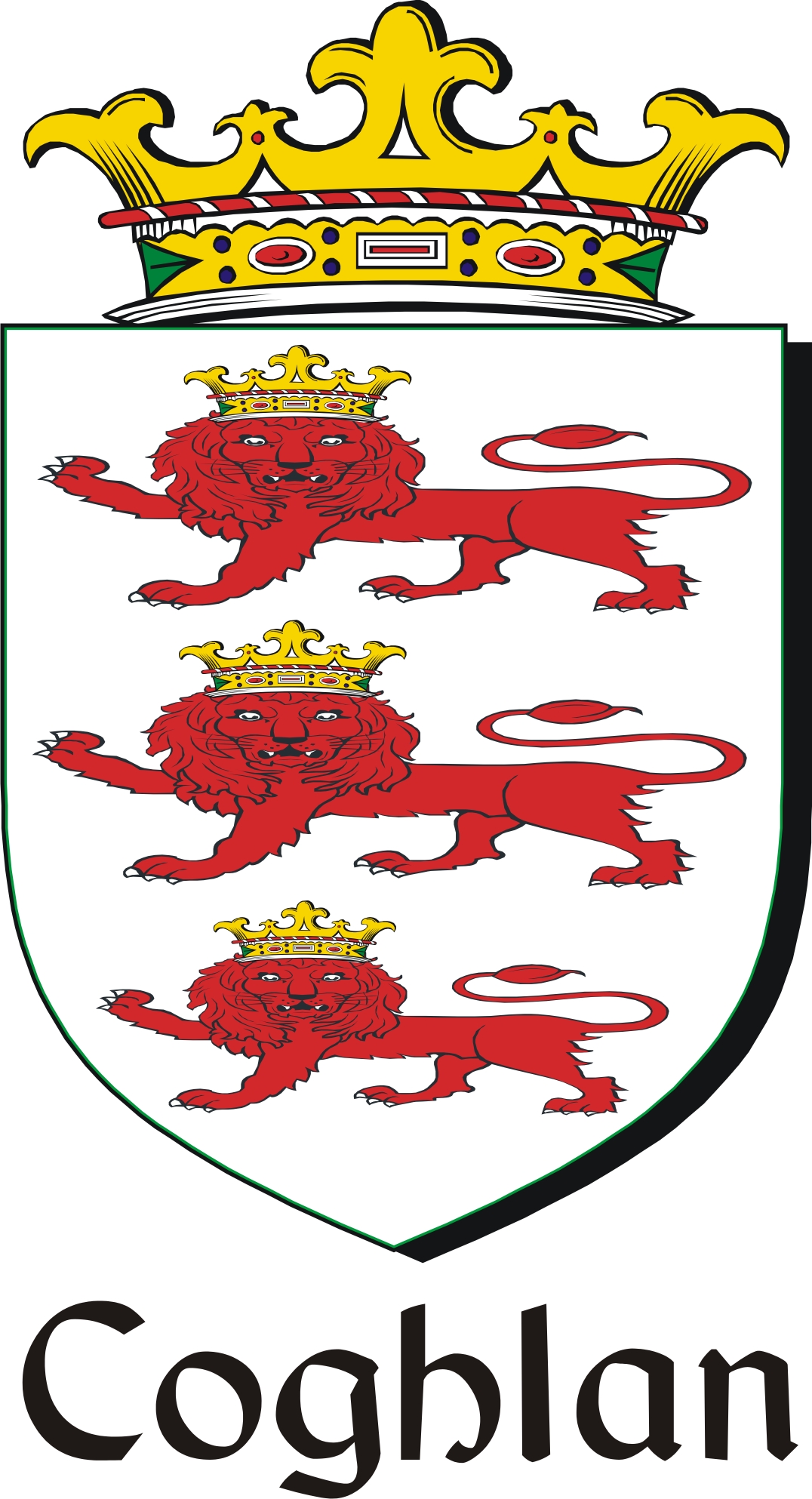 Product picture Coghlan Family Crest / Irish Coat of Arms Image Download