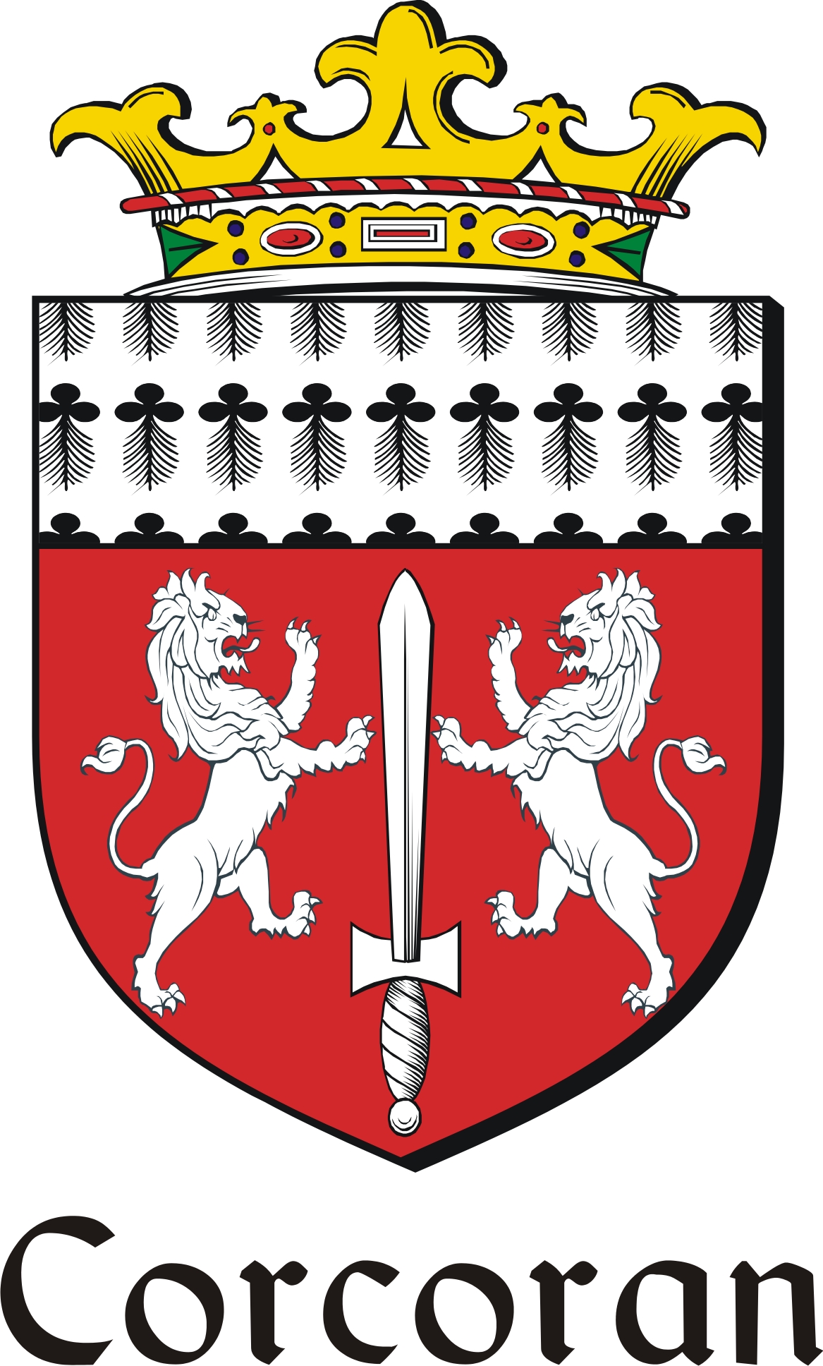 Product picture Corcoran Family Crest / Irish Coat of Arms Image Download