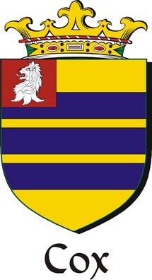 Product picture Cox Family Crest / Irish Coat of Arms Image Download