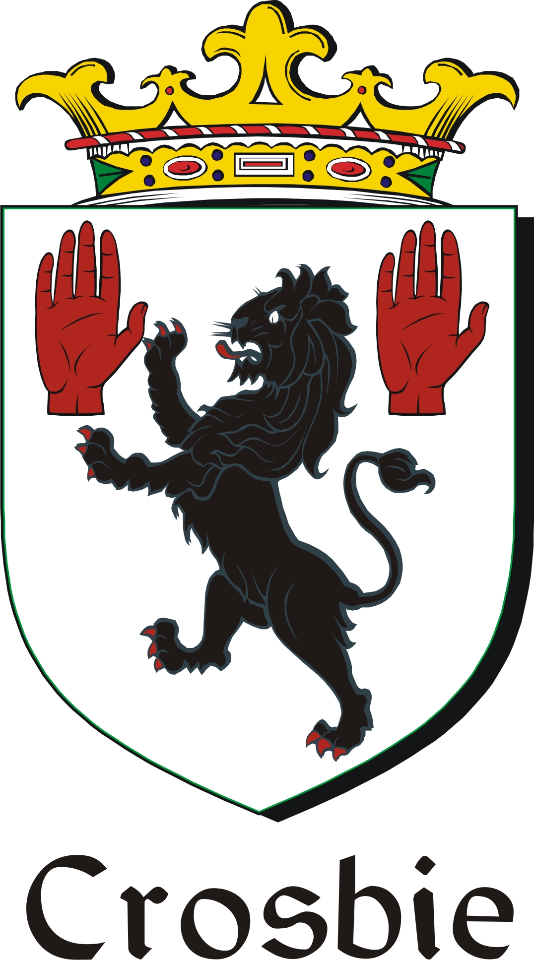 Product picture Crosbie Family Crest / Irish Coat of Arms Image Download