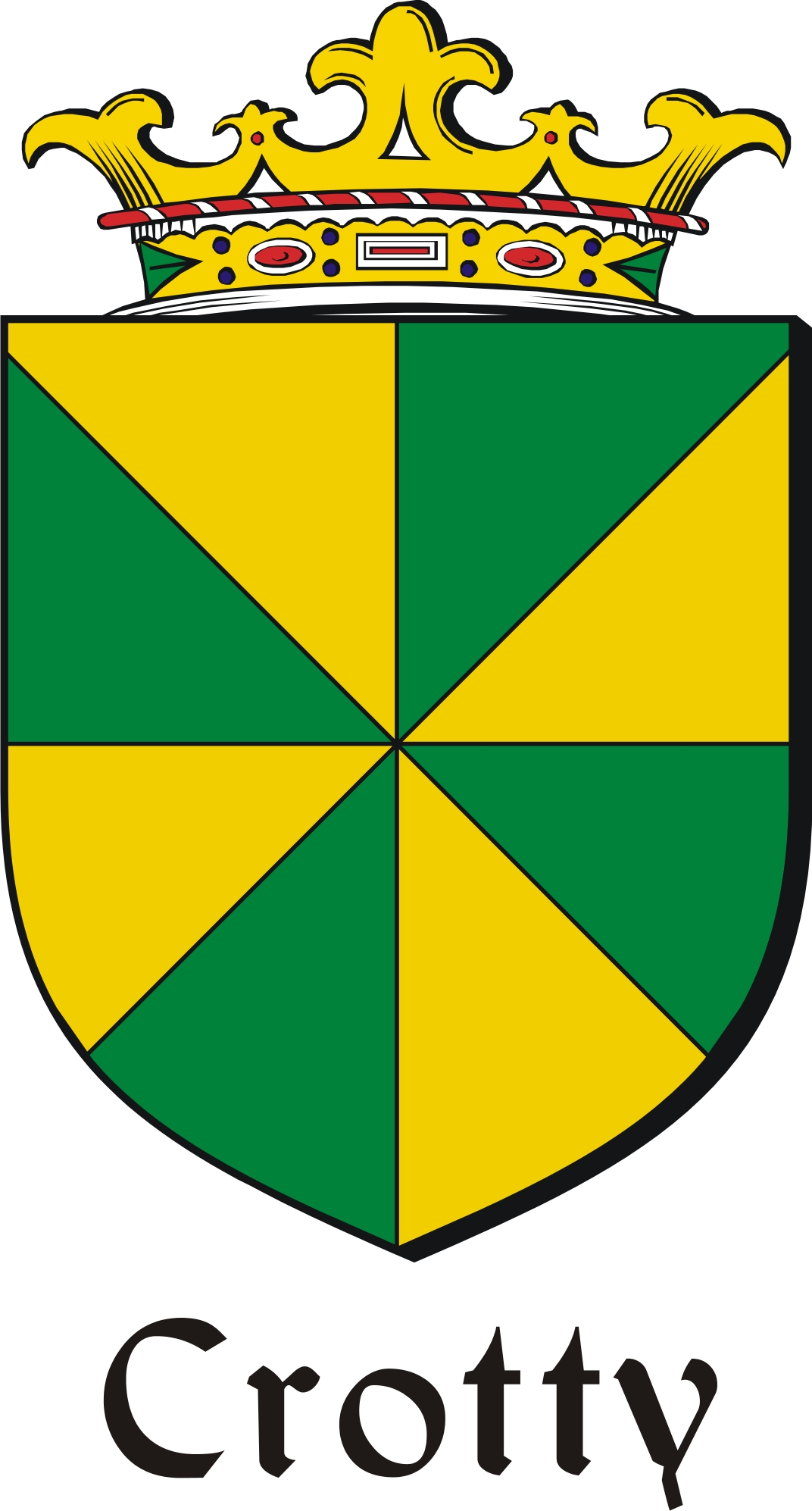 Product picture Crotty Family Crest / Irish Coat of Arms Image Download