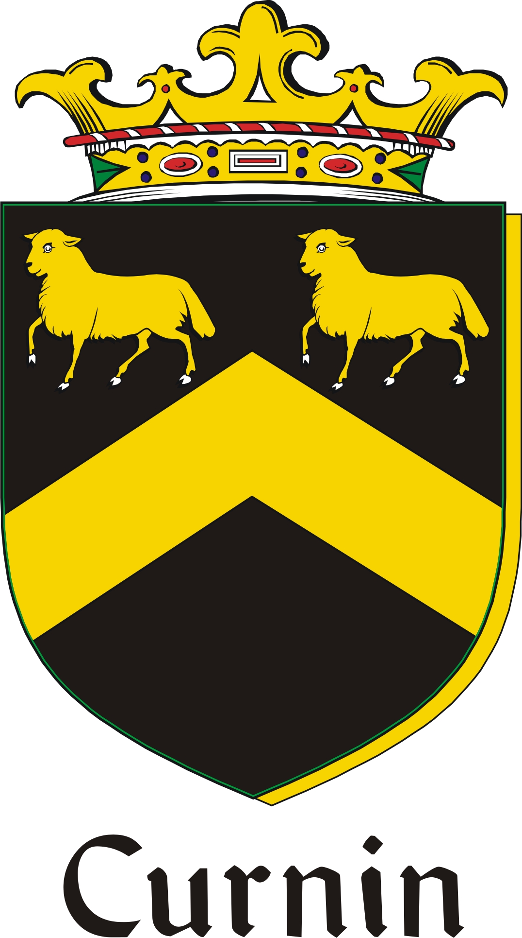 Product picture Curnin Family Crest / Irish Coat of Arms Image Download