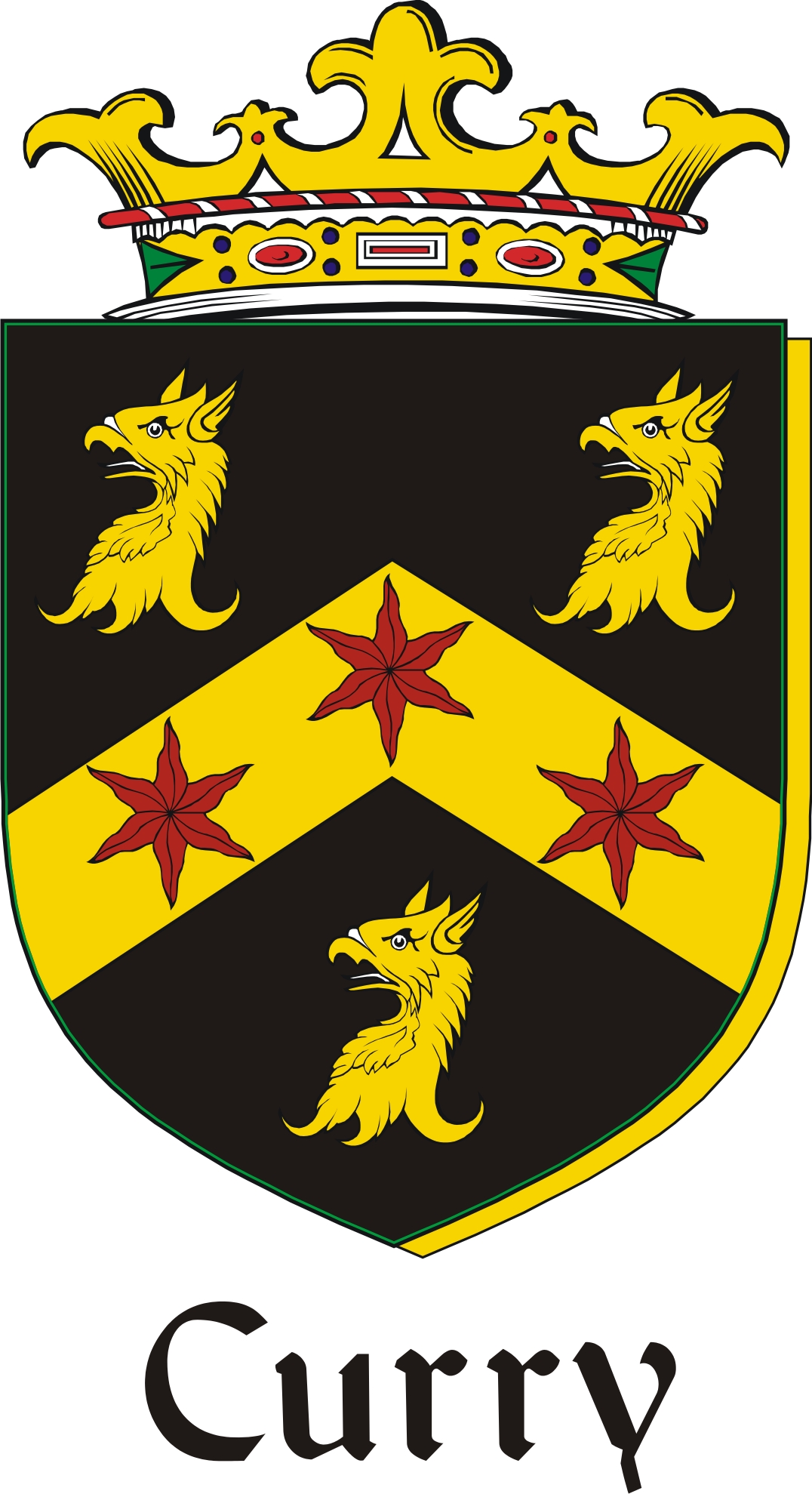 Product picture Curry Family Crest / Irish Coat of Arms Image Download
